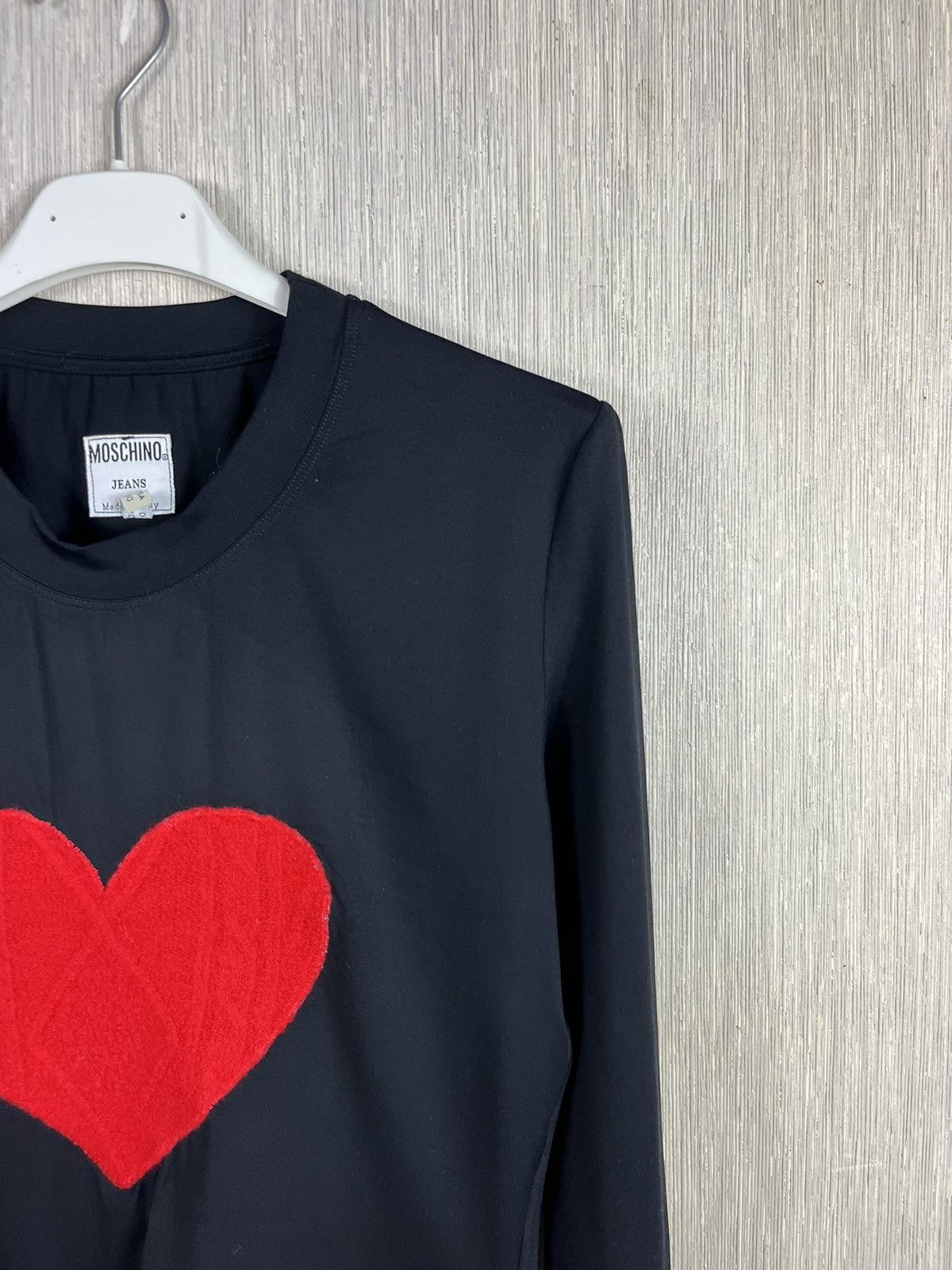 Love Moschino × Moschino × Vintage Vintage Moschino warm hearted knit wool blouse heart love 90 Size M / US 6-8 / IT 42-44 - 4 Thumbnail