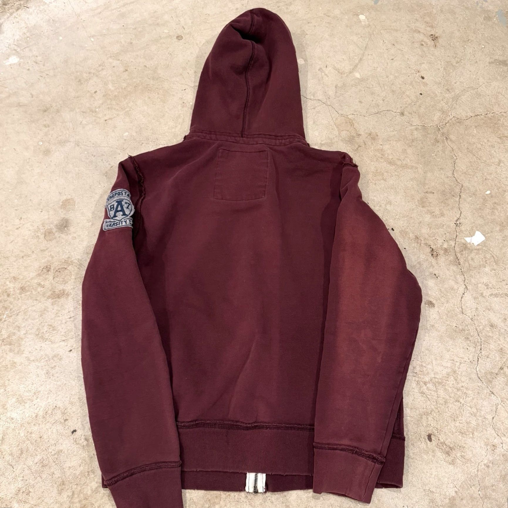 Aeropostale Aeropostale Hooded Sweatshirt Mens Large Red Full Zip Long Sleeve Cotton Blend Size US L / EU 52-54 / 3 - 3 Thumbnail