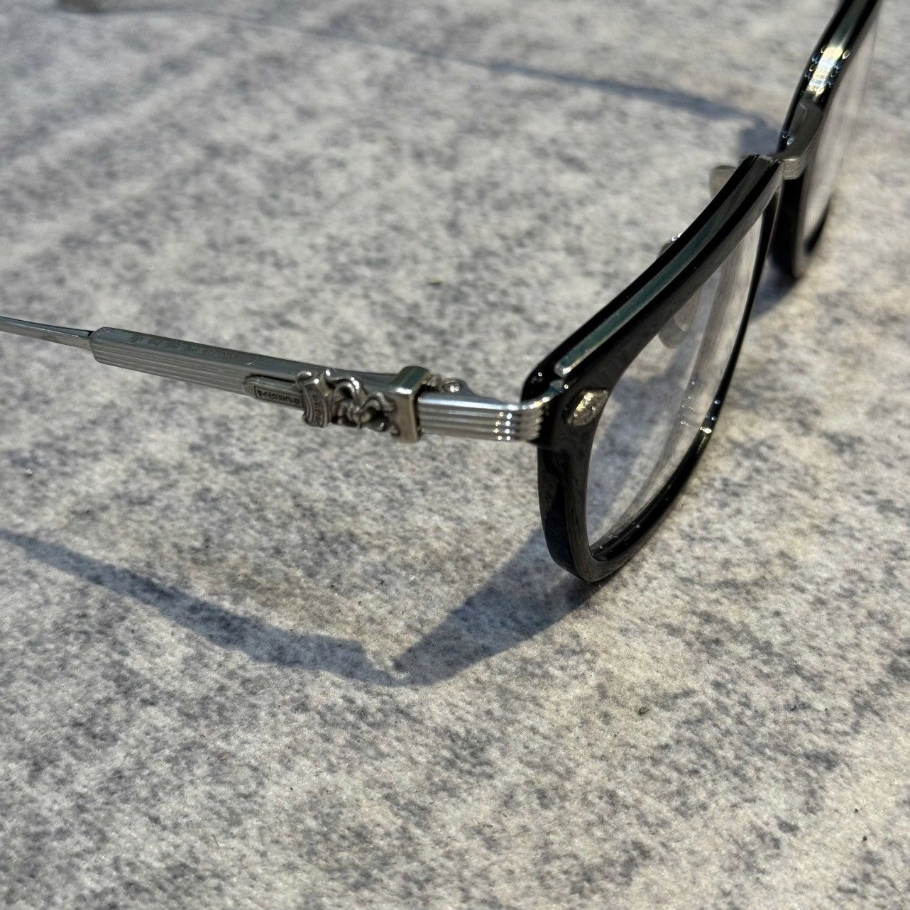 Chrome Hearts CHROME HEARTS OVERPOKED BLACK-PLASTIC/BRUSHED SILVER Size ONE SIZE - 4 Thumbnail