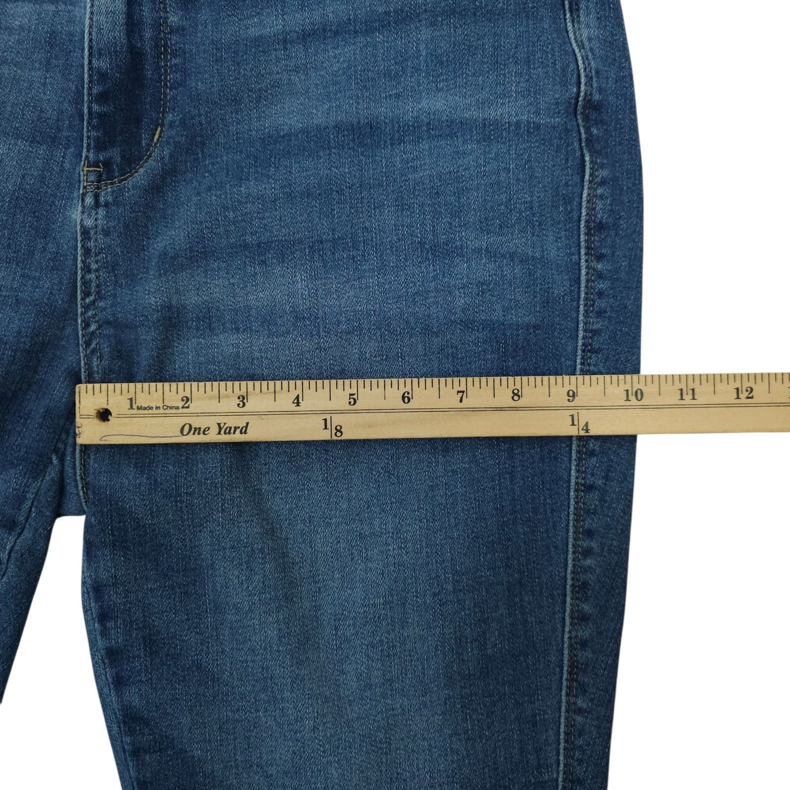 Judy Blue Judy Blue Skinny Jeans 14W High Waist Distressed Frayed Size 31" - 6 Thumbnail