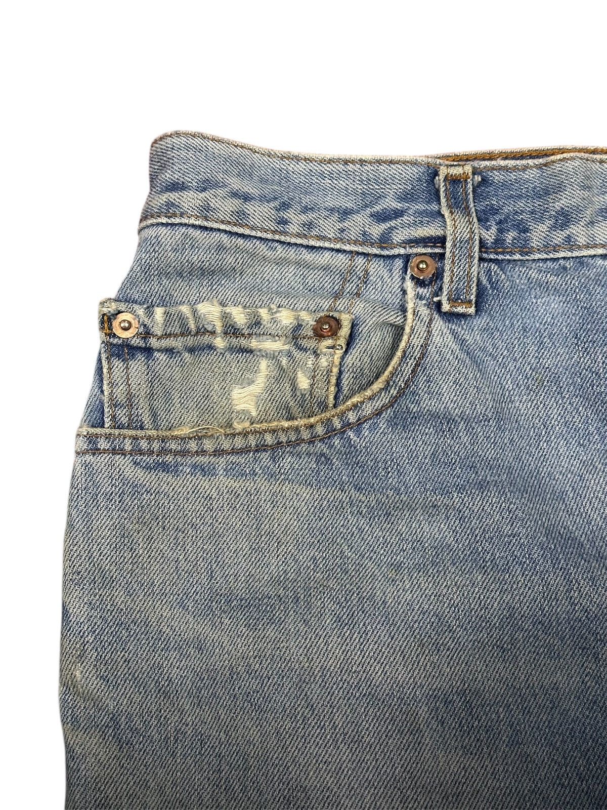If Six Was Nine Distress Denim Patchwork Jeans Jeans crazy Design. Size US 34 / EU 50 - 4 Thumbnail