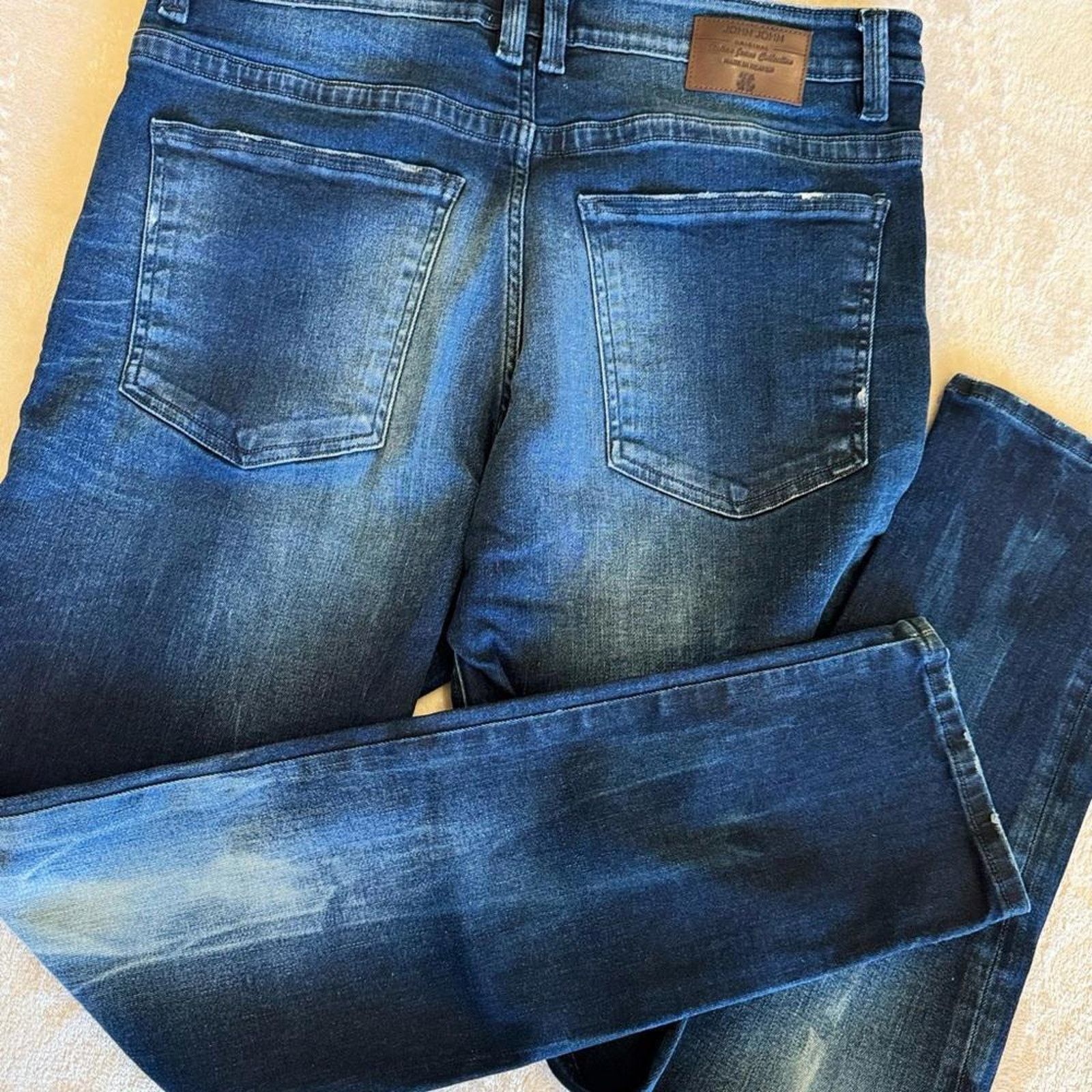 Designer Stylish Distressed Denim Jeans by John John Size US 34 / EU 50 - 8 Thumbnail