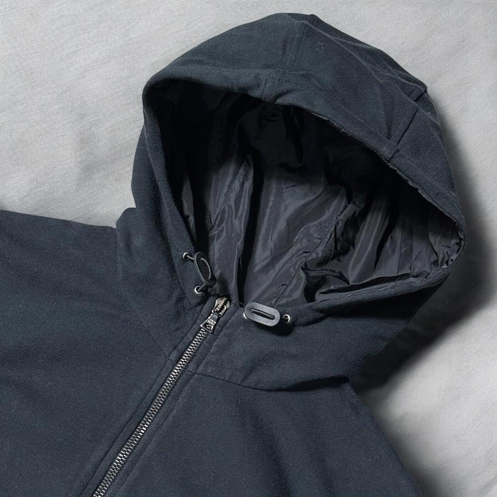 Prada Prada - Black Hooded Zip-Up Sweatshirt Size M / US 6-8 / IT 42-44 - 2 Thumbnail
