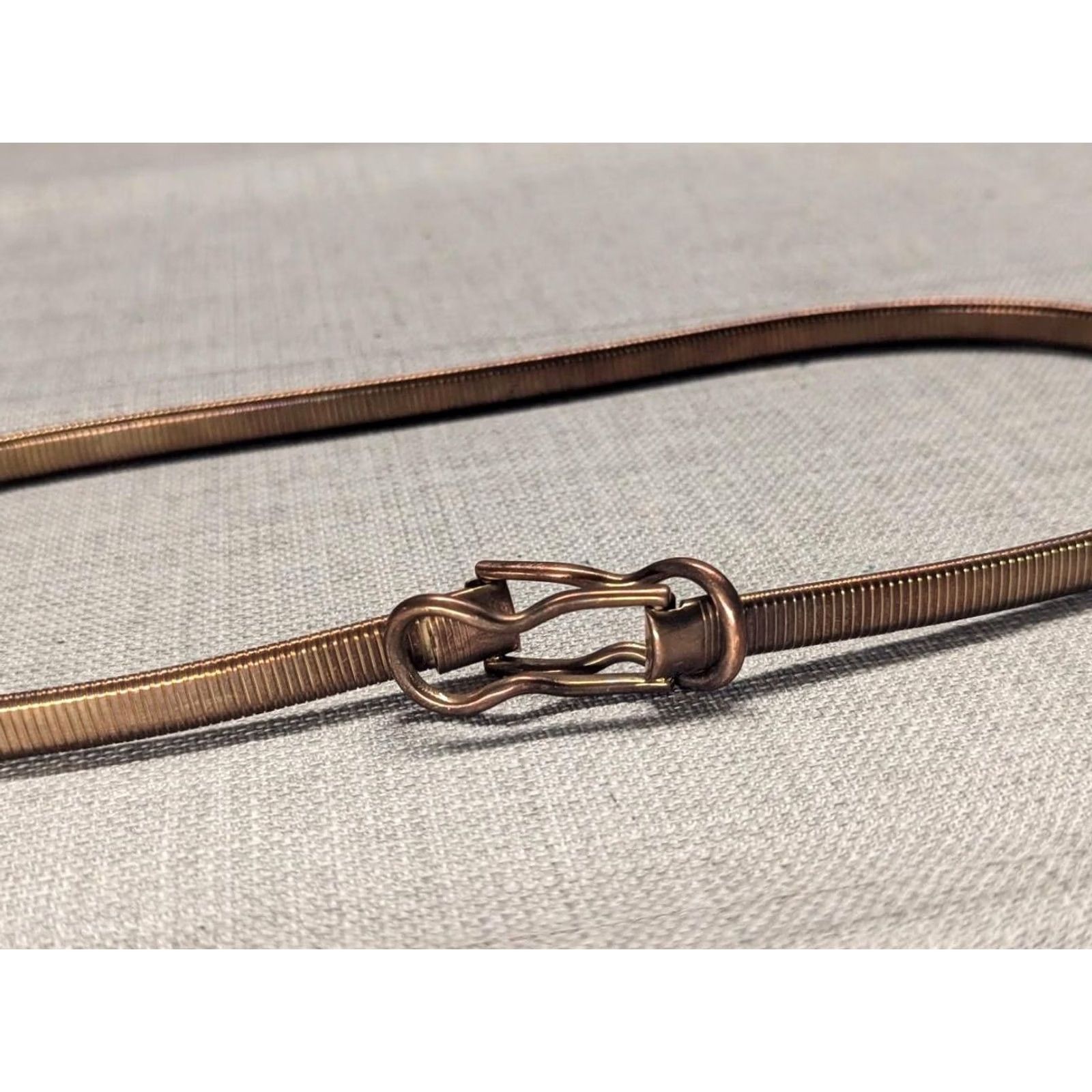 Vintage VINTAGE GLAM belt METAL gold copper 32 HOLLYWOOD 1990s STATEMENT slim Size ONE SIZE - 3 Thumbnail