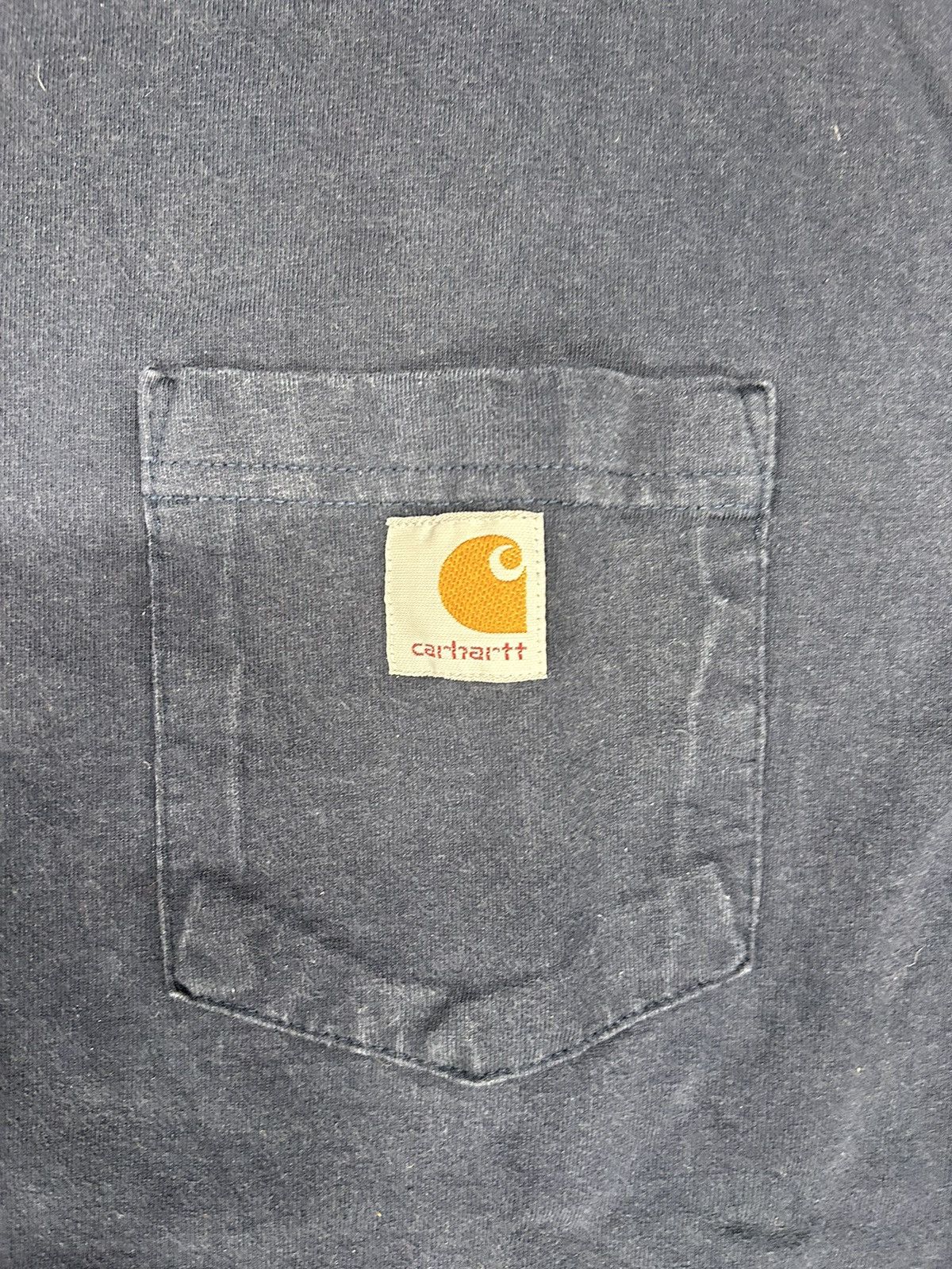 Carhartt × Vintage Crazy Y2K Essential Carhartt Navy Longsleeve Tee Shirt Size US XXL / EU 58 / 5 - 2 Thumbnail