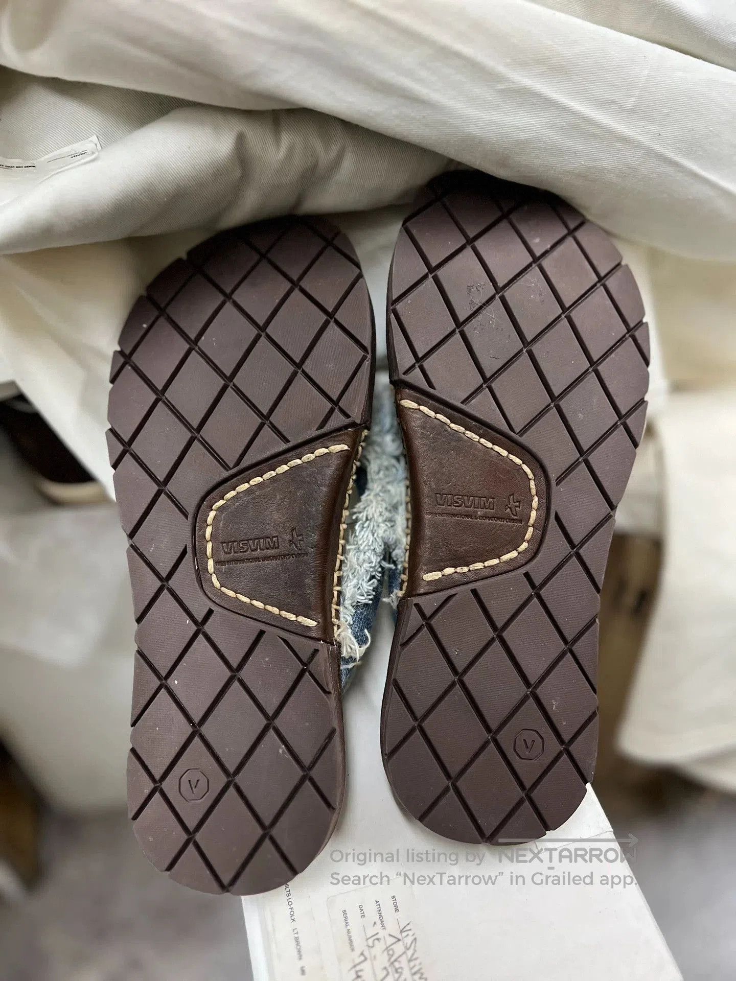 Visvim Brown Denim Fringe Sandals Size 8.5. Size US 8.5 / EU 41-42 - 8 Thumbnail