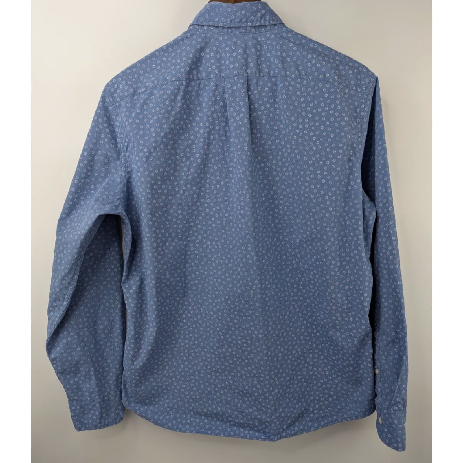 J.Crew J.CREW Shirt Mens M Floral Dots Slim Untucked Button-Down Organic Cotton Blue, Polka Dot, All Seasons, Classic, Preppy, Mens Size US M / EU 48-50 / 2 - 3 Thumbnail