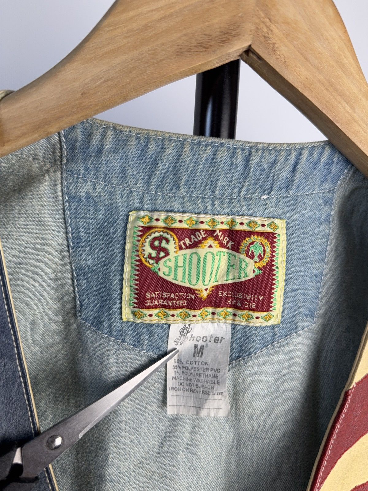 Cowboy Equipment × Vintage Vintage 90s Made in USA Shooter Leather Cowboy rare Vest Size US S / EU 44-46 / 1 - 5 Thumbnail
