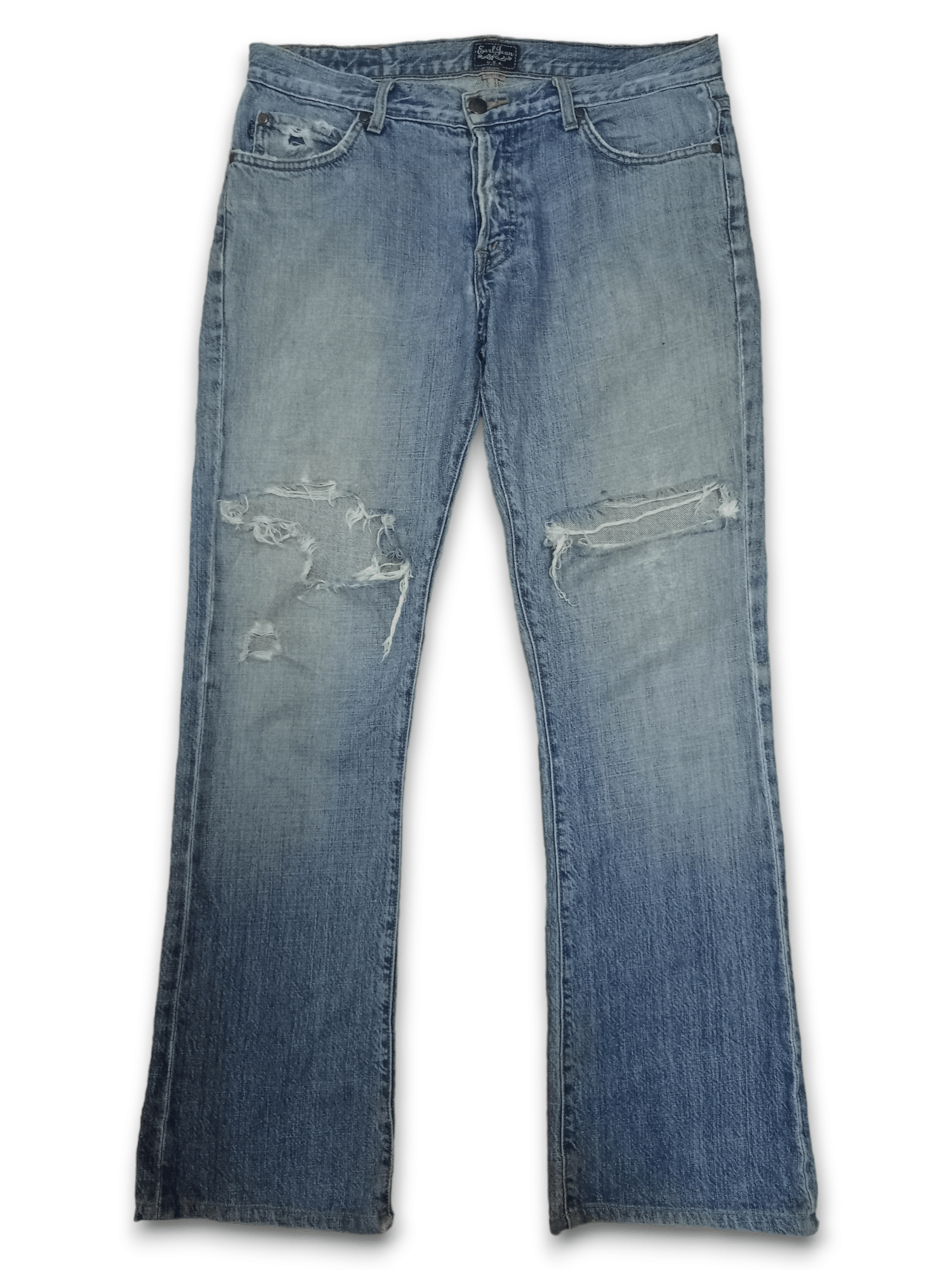 Earl Jeans Vintage USA Earl Jean Western Distressed Flare Jeans Size US 33 - 1 Thumbnail