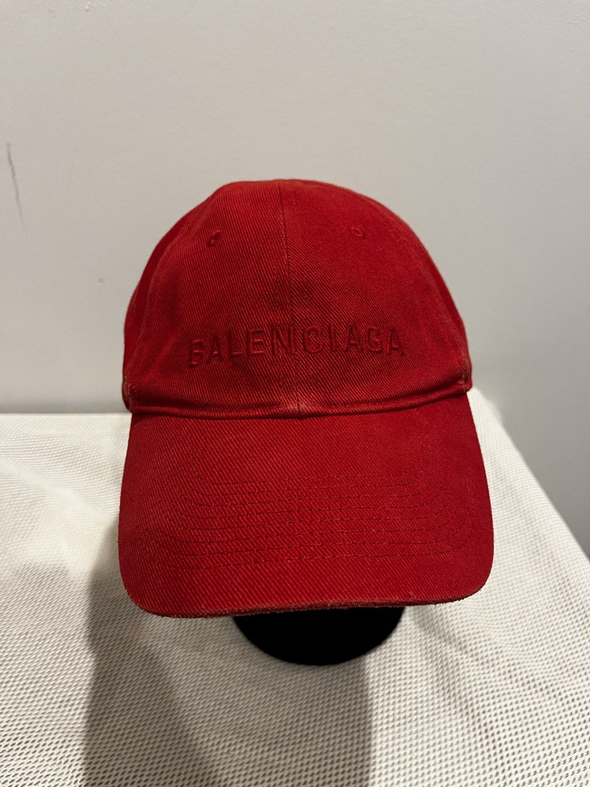 Balenciaga Balenciaga Red Front Logo Hat (unisex) Size ONE SIZE - 3 Thumbnail