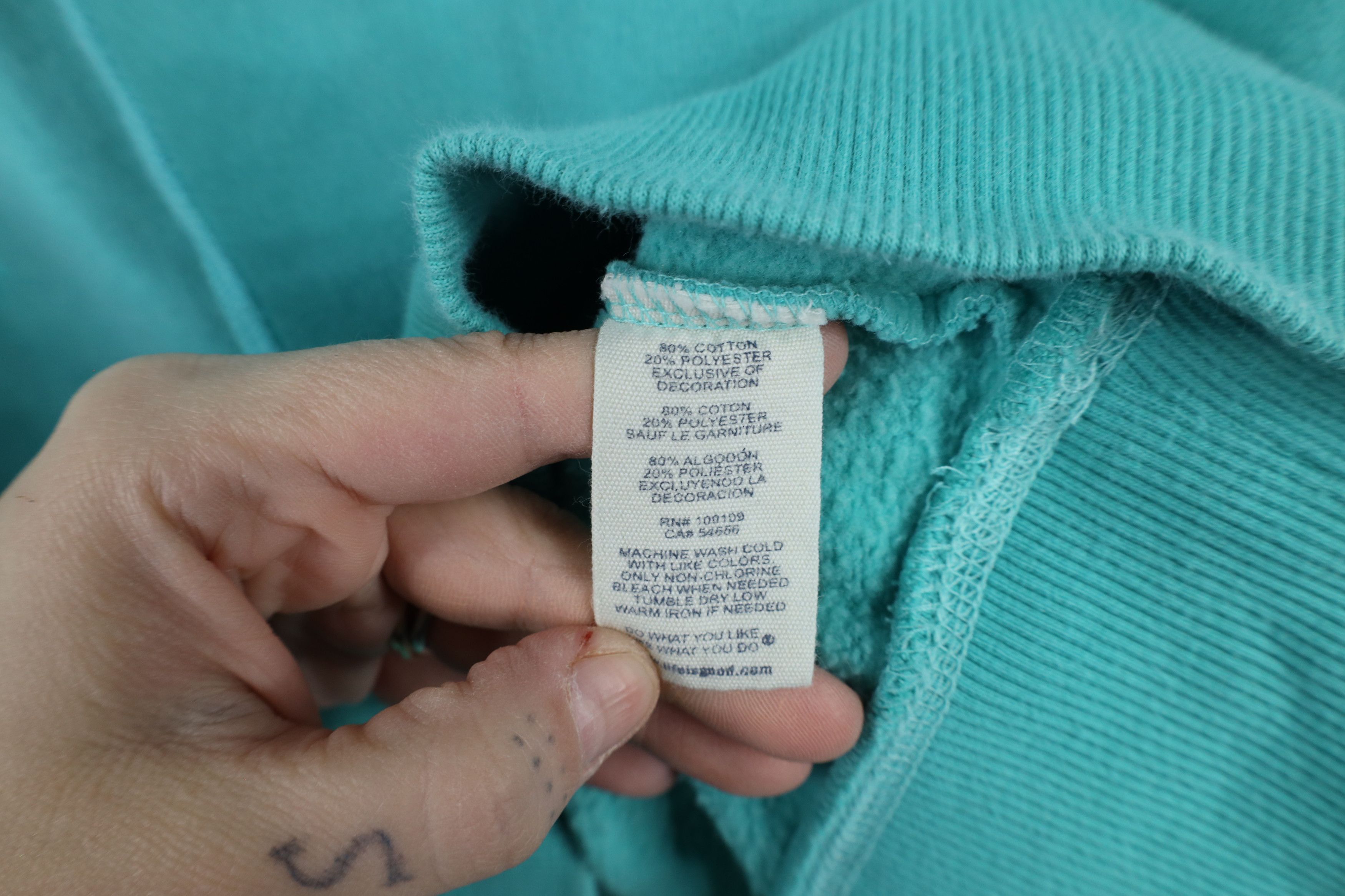 Life is Good × Vintage Life Is Good Distressed Spell Out Hoodie Sweatshirt Blue Size XL / US 12-14 / IT 48-50 - 12 Thumbnail