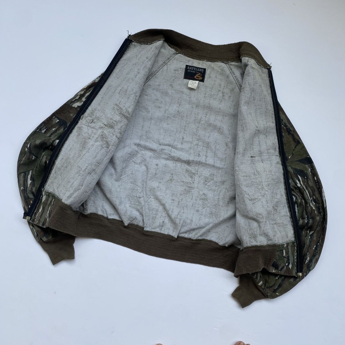 Vintage 1990s-Rattlers Brand Real Tree Camou Flage Bomber Jacket Size US M / EU 48-50 / 2 - 2 Thumbnail
