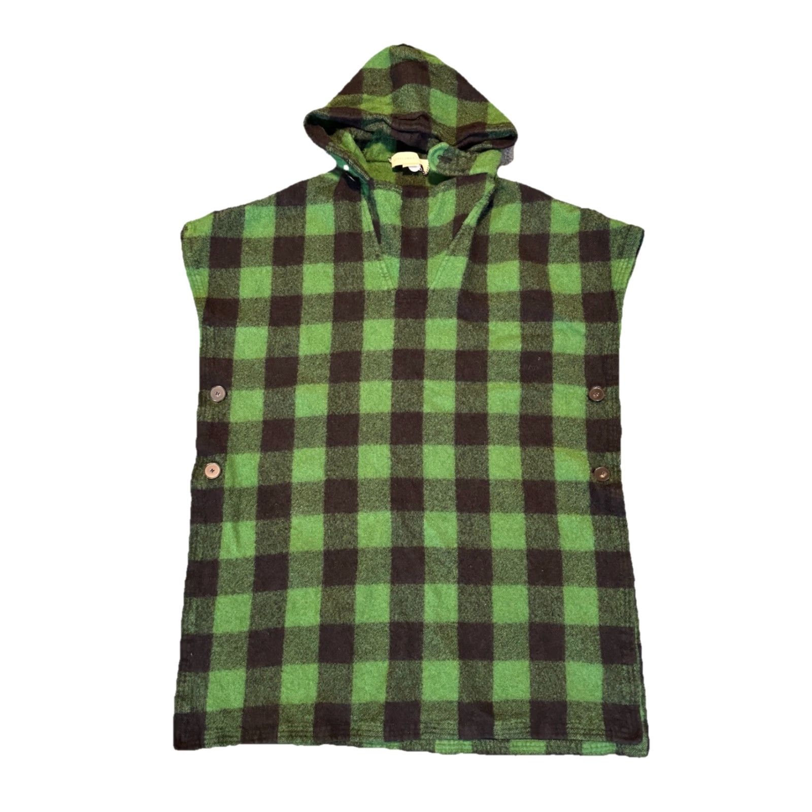 Stella McCartney Stella McCartney Poncho Wool Check Black Green Size 40 M Women Wool Poncho Casual Travel Size M / US 6-8 / IT 42-44 - 2 Thumbnail