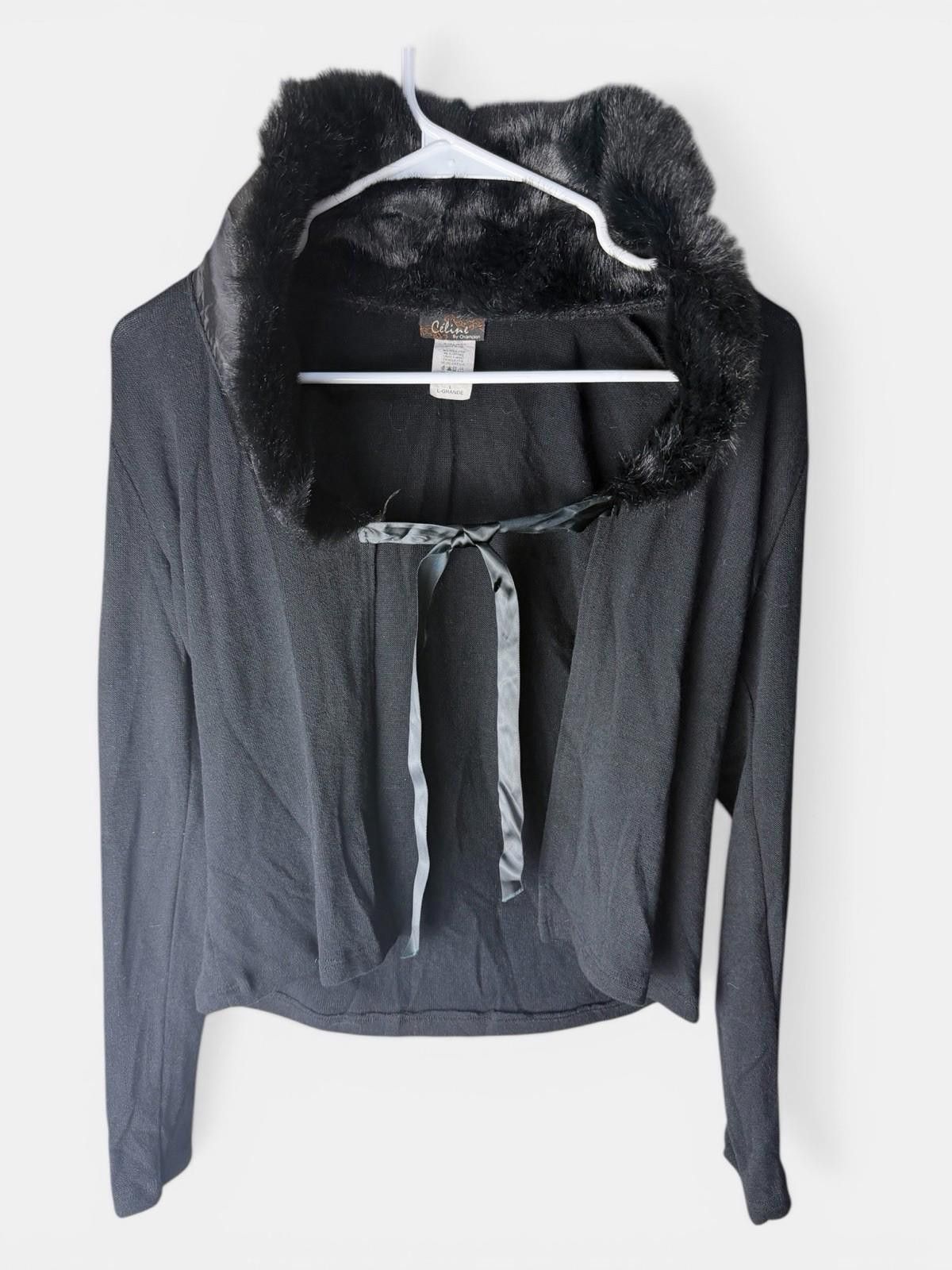Other Y2K Celine by Champion Black Faux Fur Collar Large Size L / US 10 / IT 46 - 3 Thumbnail