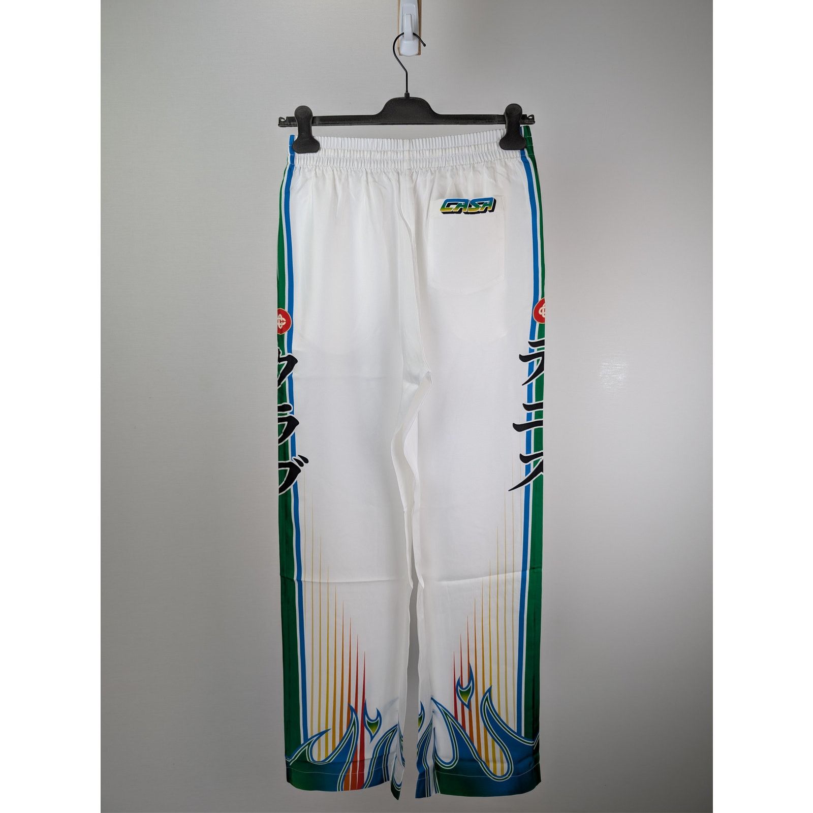 Casablanca o1rshd1 Silk Twill Drawstring Trouser sweatpant Flame Laurel Size US 38 / EU 54 - 8 Thumbnail