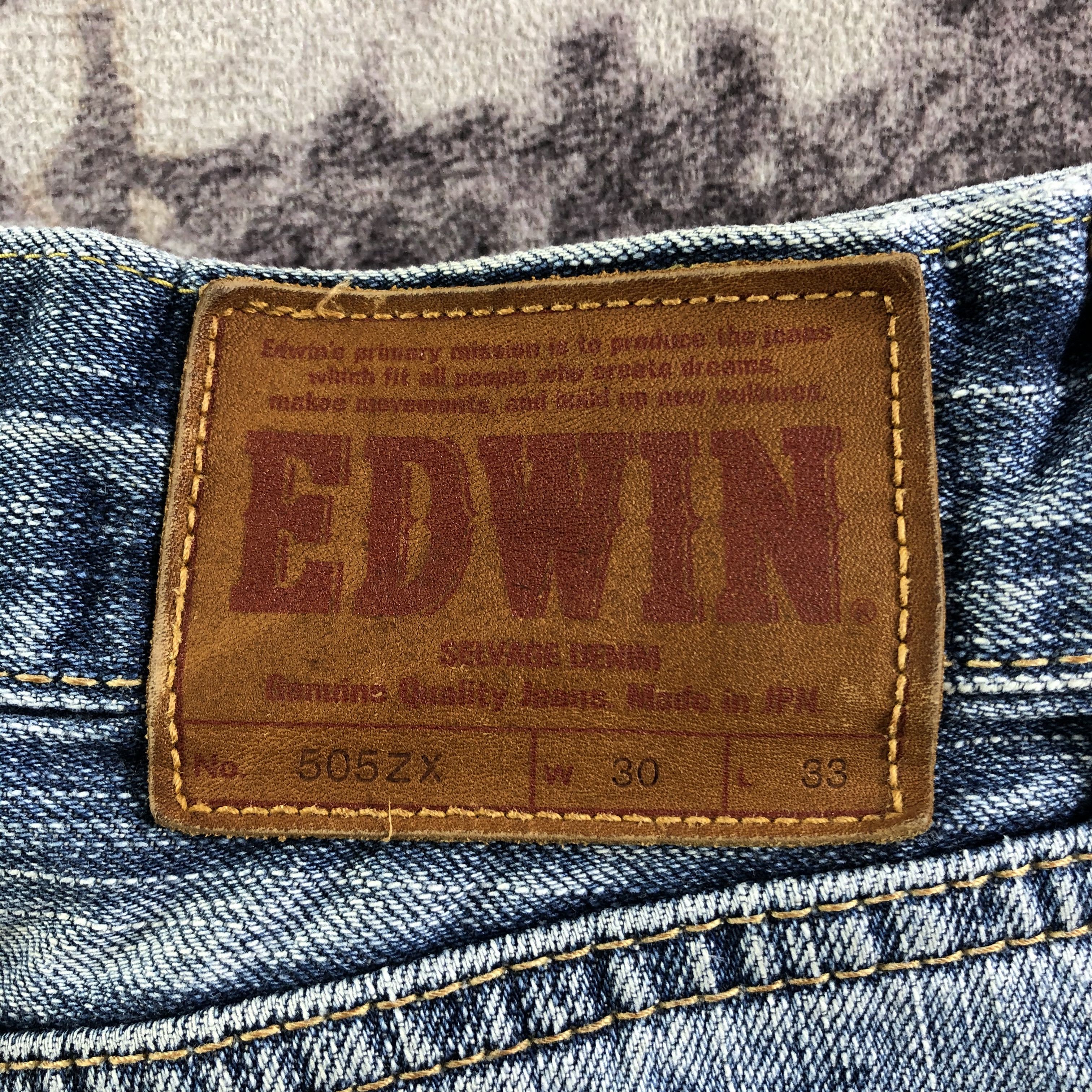 Edwin Vintage Light Wash Edwin 505 Selvedge Jeans-JM3575 Size US 33 - 6 Thumbnail