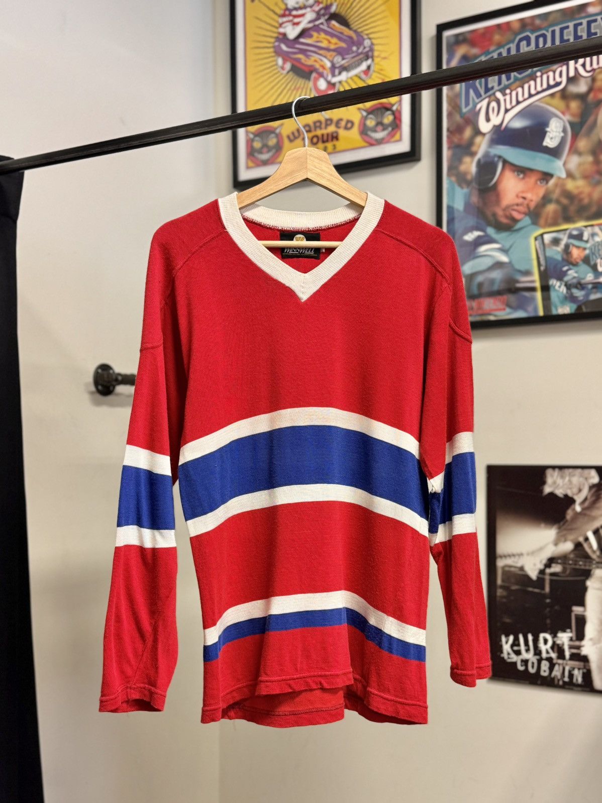NHL 1960s Montreal Canadiens Knit Hockey Jerskey Size US L / EU 52-54 / 3 - 1 Thumbnail