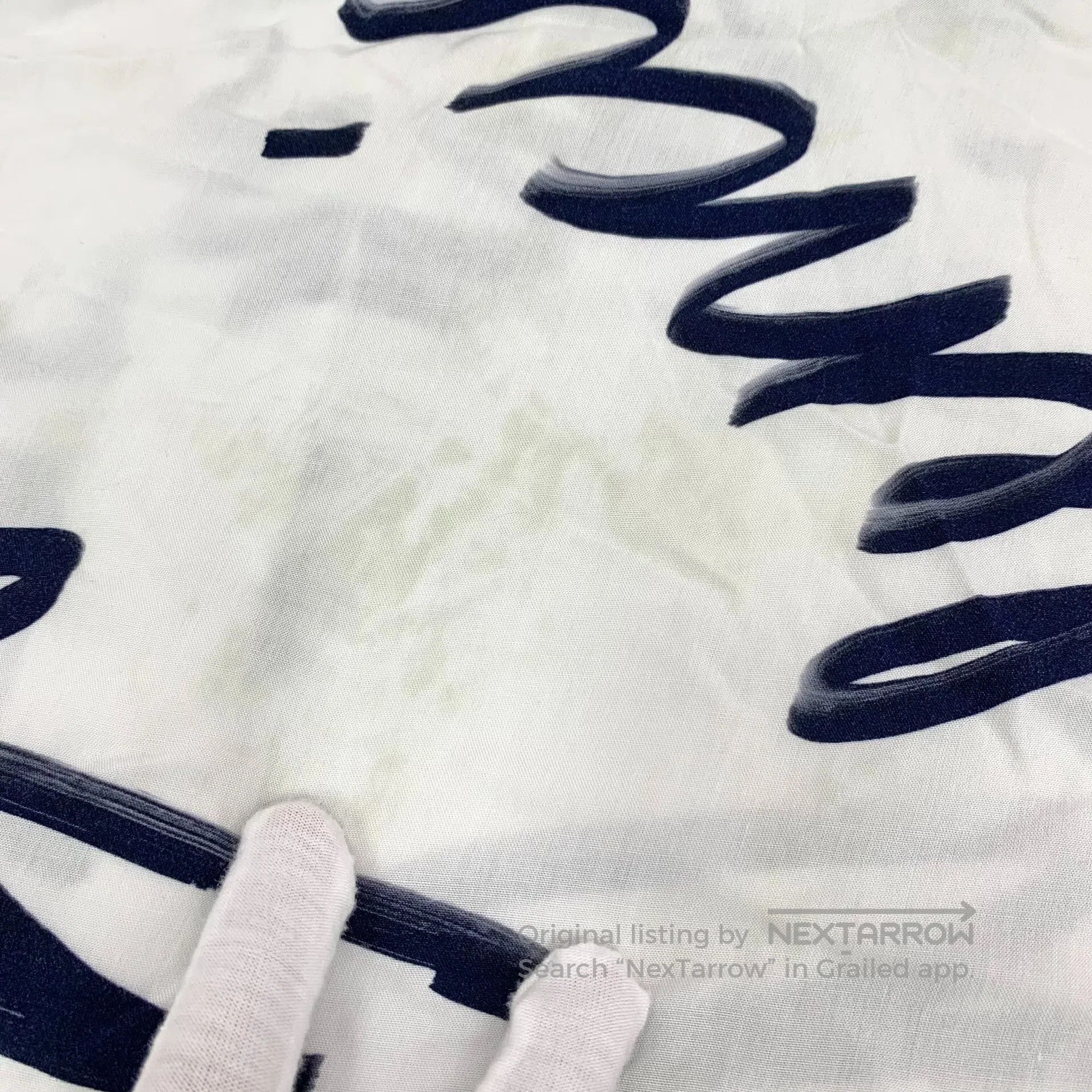 Balenciaga Balenciaga White Logo Letter Print Collar Long Sleeve Shir Size XS / US 0-2 / IT 36-38 - 9 Thumbnail