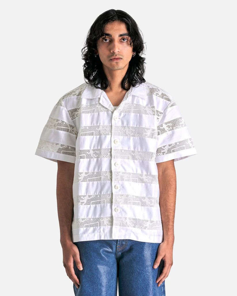 o1s1v1r1oon0825 Tennis Lace SS Shirt in Milk/White