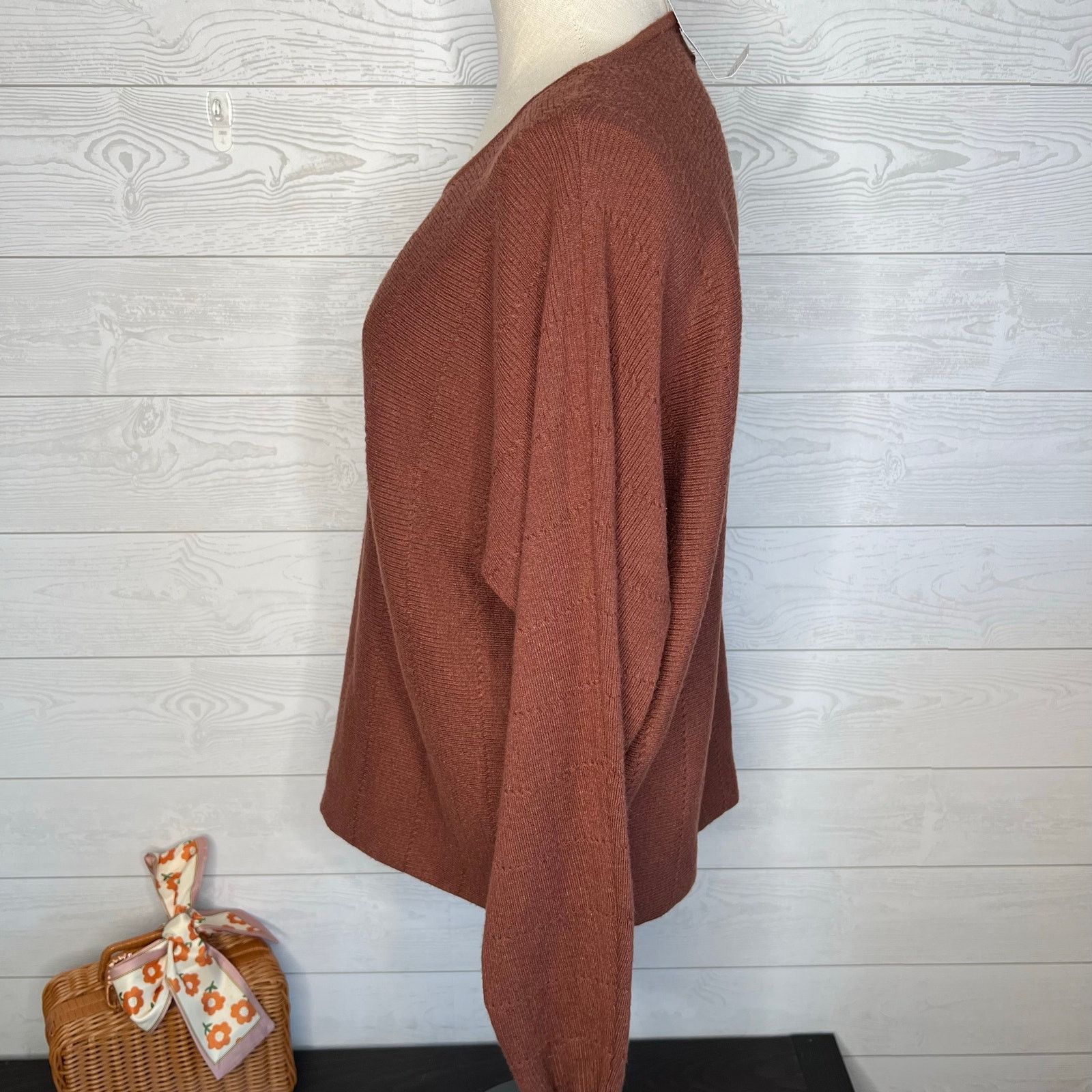 Other Blue Rain/Francesca's chestnut knit dolman sweater Size XL Size XL / US 12-14 / IT 48-50 - 2 Thumbnail