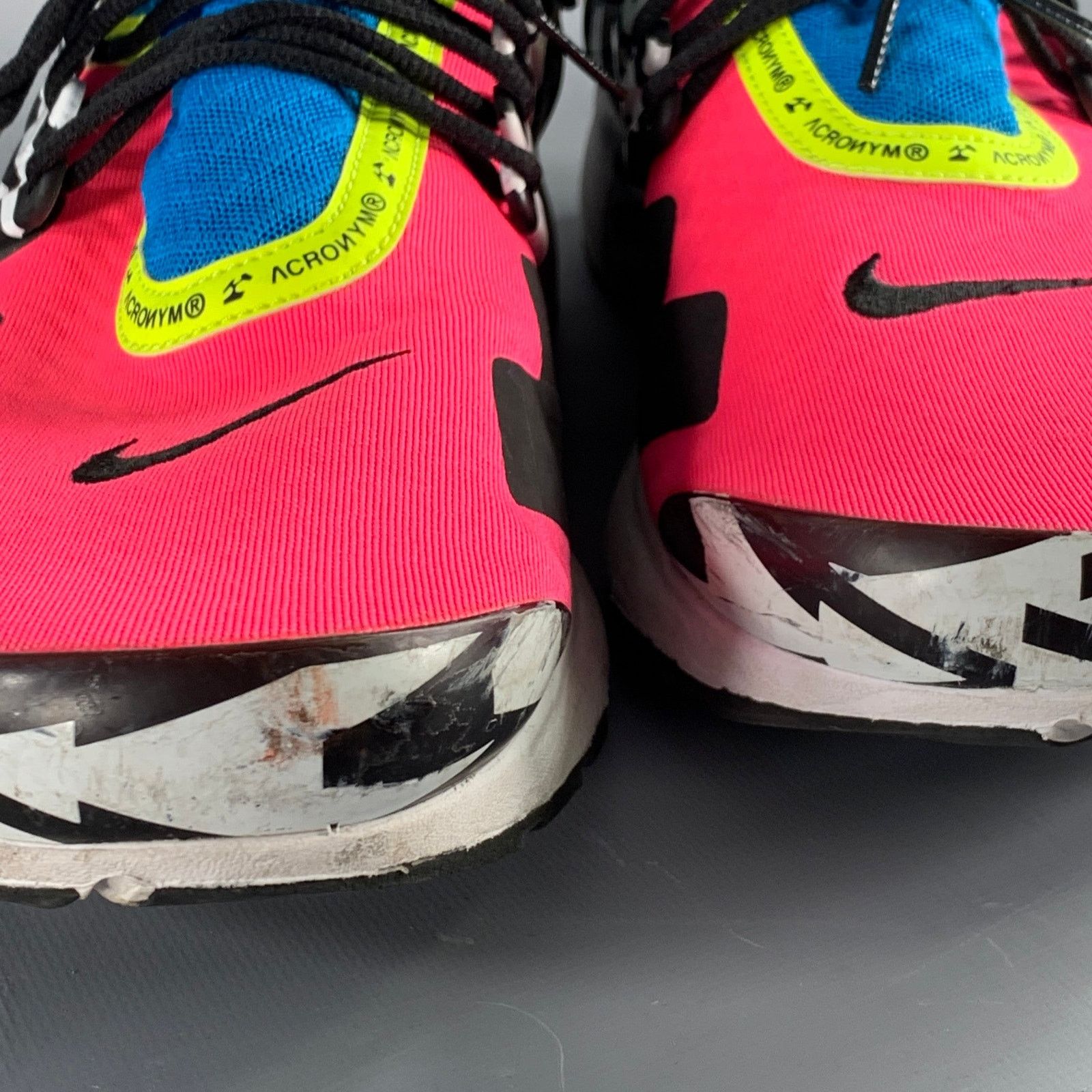 Nike Pink Air Presto Mid Multi Color Block Mesh Zip Up Sneakers Size US 12 / EU 45 - 10 Thumbnail