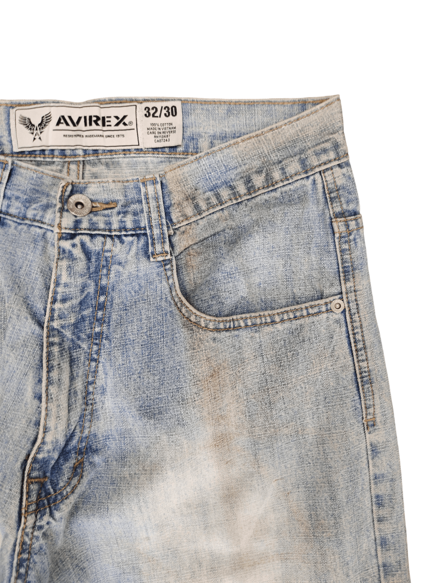 Avirex Vintage Avirex Rusty Sand Wash Wide Leg Denim Jeans Size US 32 / EU 48 - 3 Thumbnail