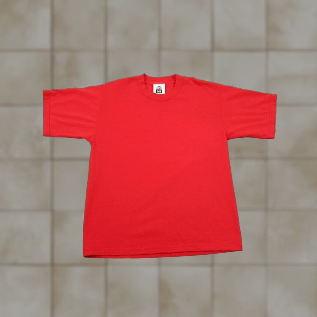 Lee VINTAGE Lee Shirt Womens Small Red Mens 90s Blank Heavyweight Cotton Casual Shirt S Red 80s 90s School Womens Size S / US 4 / IT 40 - 1 Thumbnail
