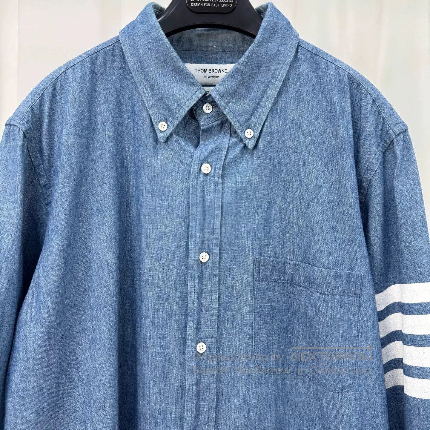 Thom Browne thom browne blue striped denim shirt. Size US S / EU 44-46 / 1 - 3 Thumbnail