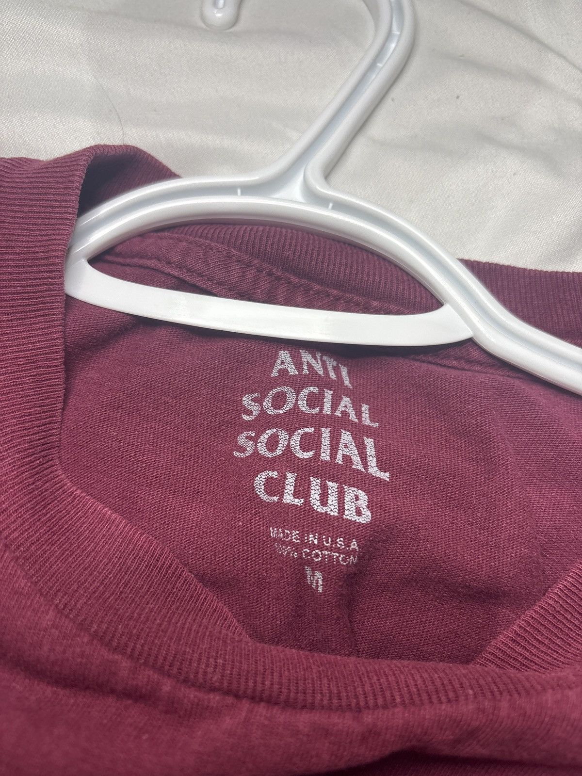Anti Social Social Club Anti Social Social Club Maroon T-Shirt Size US M / EU 48-50 / 2 - 5 Thumbnail
