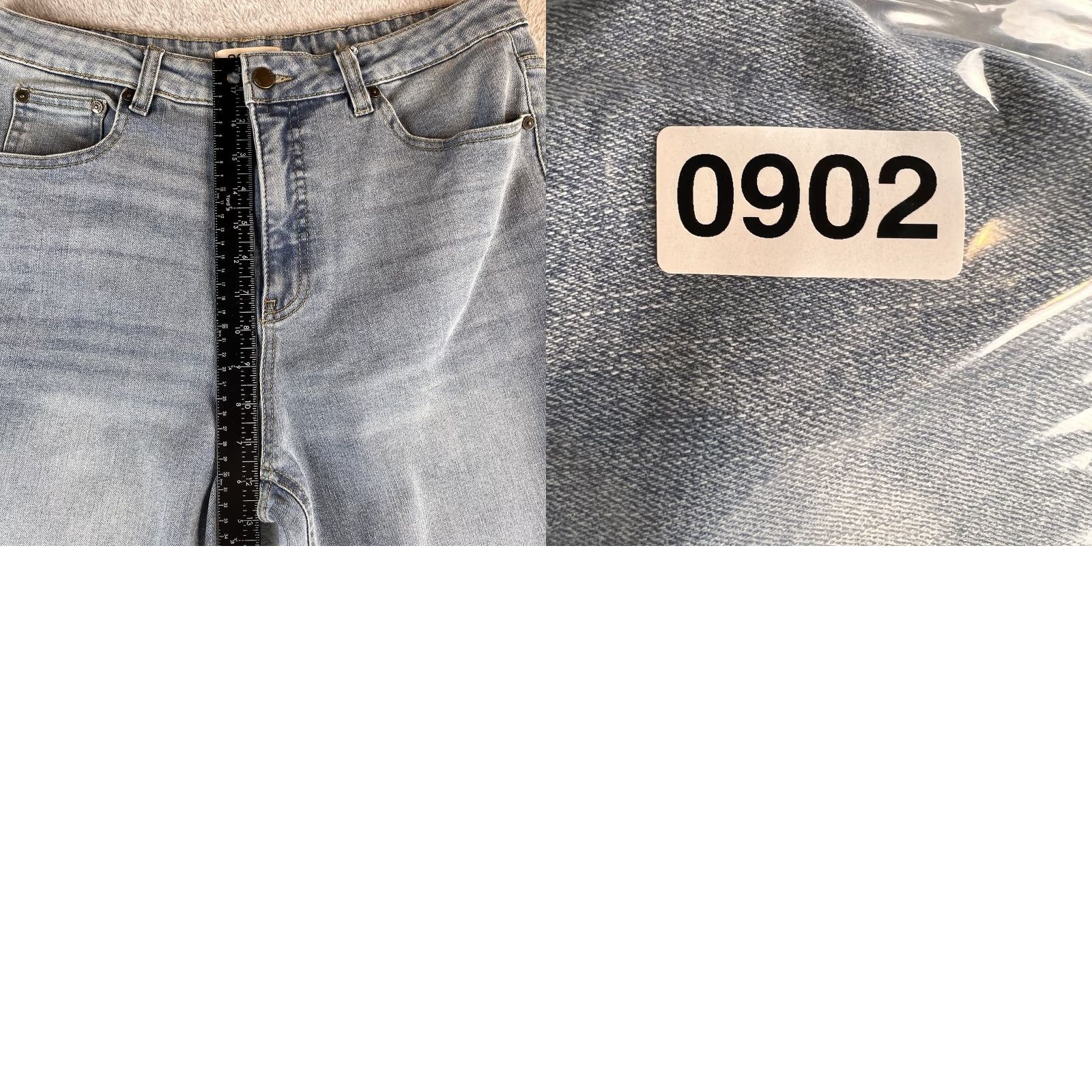 Vintage Oat Jeans Women's 30 High Rise Wide-Leg Raw Hem Denim Blue 32x28 Bohemian Grunge Hippie Relaxed Size 30" / US 8 / IT 44 - 8 Thumbnail