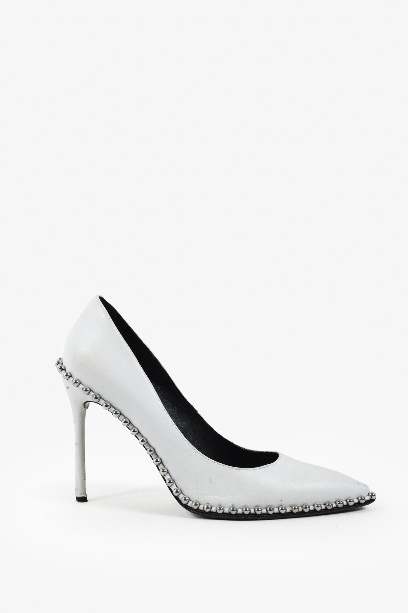 Alexander Wang White Rie Studded Heels