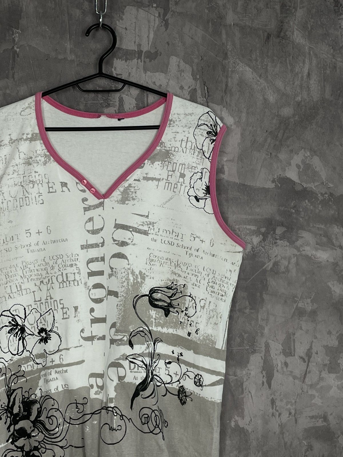 Hysteric Glamour Japan Hysteric Glamour Style Cute Pink/White Tank Top Size L / US 10 / IT 46 - 4 Thumbnail