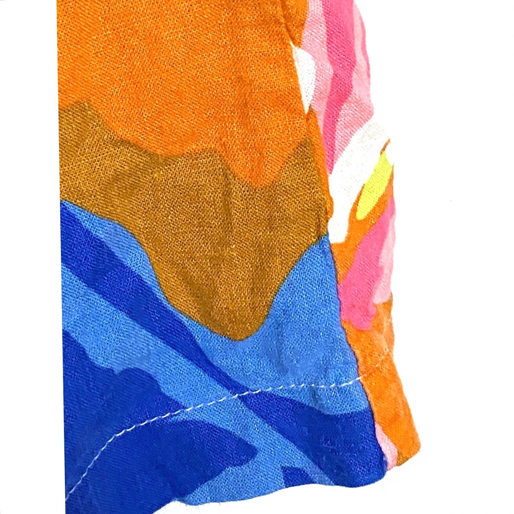 Vintage VINTAGE Future Collective Floral Linen Rayon Shorts Pull On Womens XXL Boho Spring Artsy Size 40" / US 18 - 2 Thumbnail