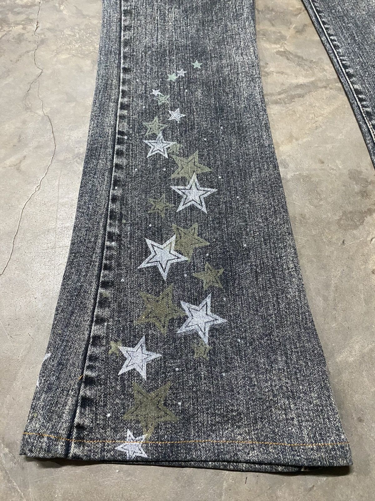 Japanese Brand Flare Jeans Jouer Aux Echecs Black Wash #15 Size US 30 / EU 46 - 3 Thumbnail