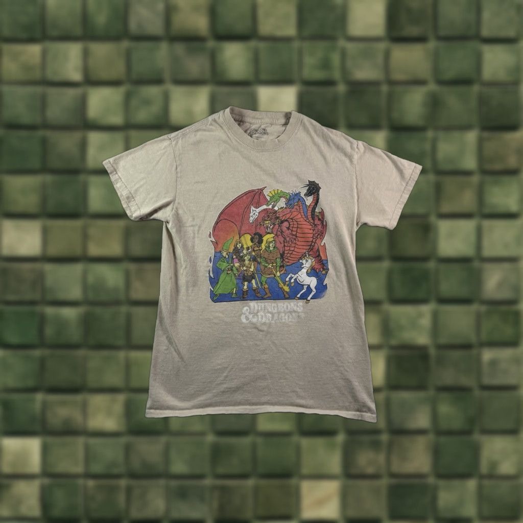 Vintage Dungeons & Dragons T-shirt Unisex Adults Short Sleeve Crew Neck Wizard Graphic Tee 2019 Brown Small Size US S / EU 44-46 / 1 - 1 Thumbnail