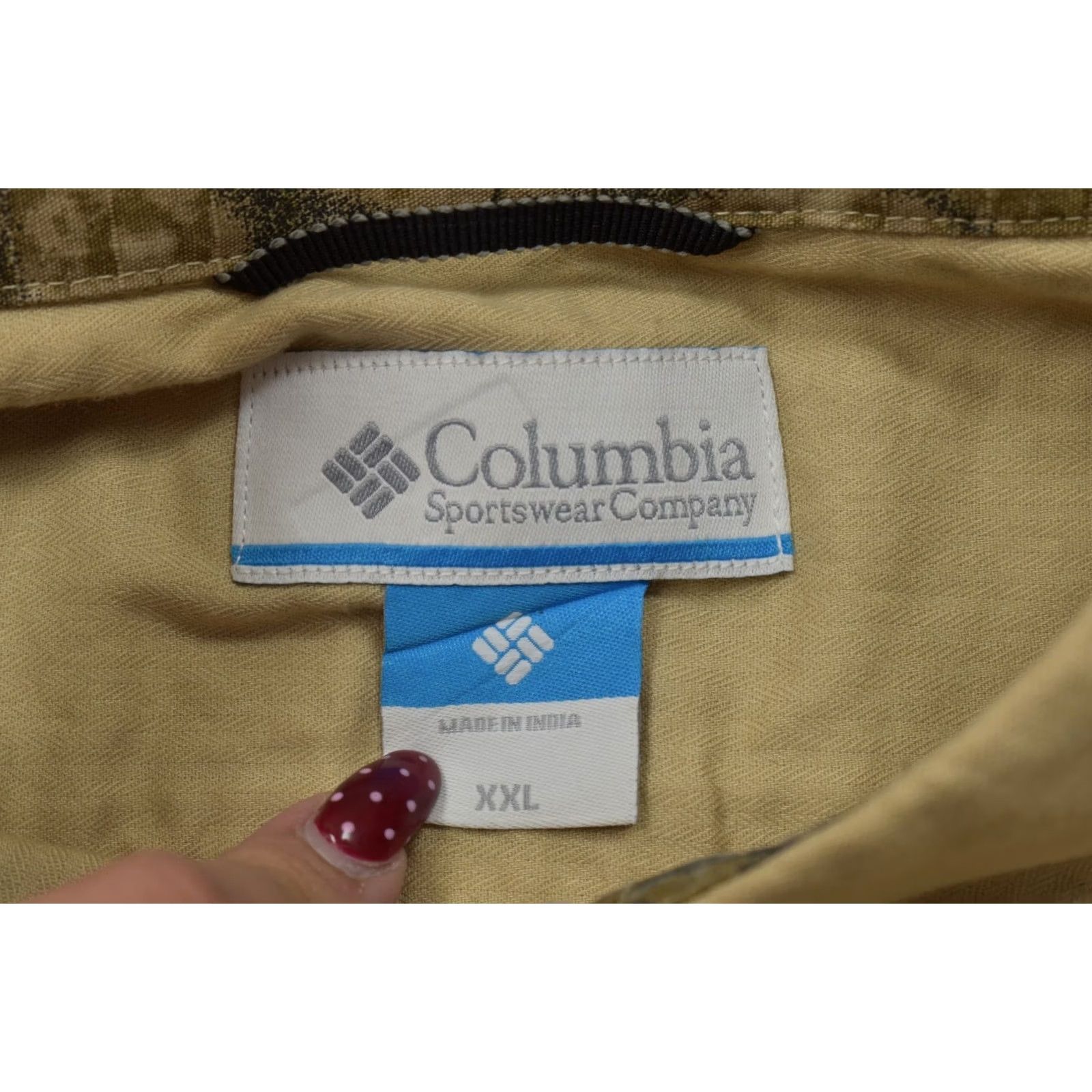 Vintage Columbia Shirt Mens XXL Khaki Cotton Long Sleeve Button-Down Fishing Outdoor Hik Shirt Size US XXL / EU 58 / 5 - 7 Thumbnail
