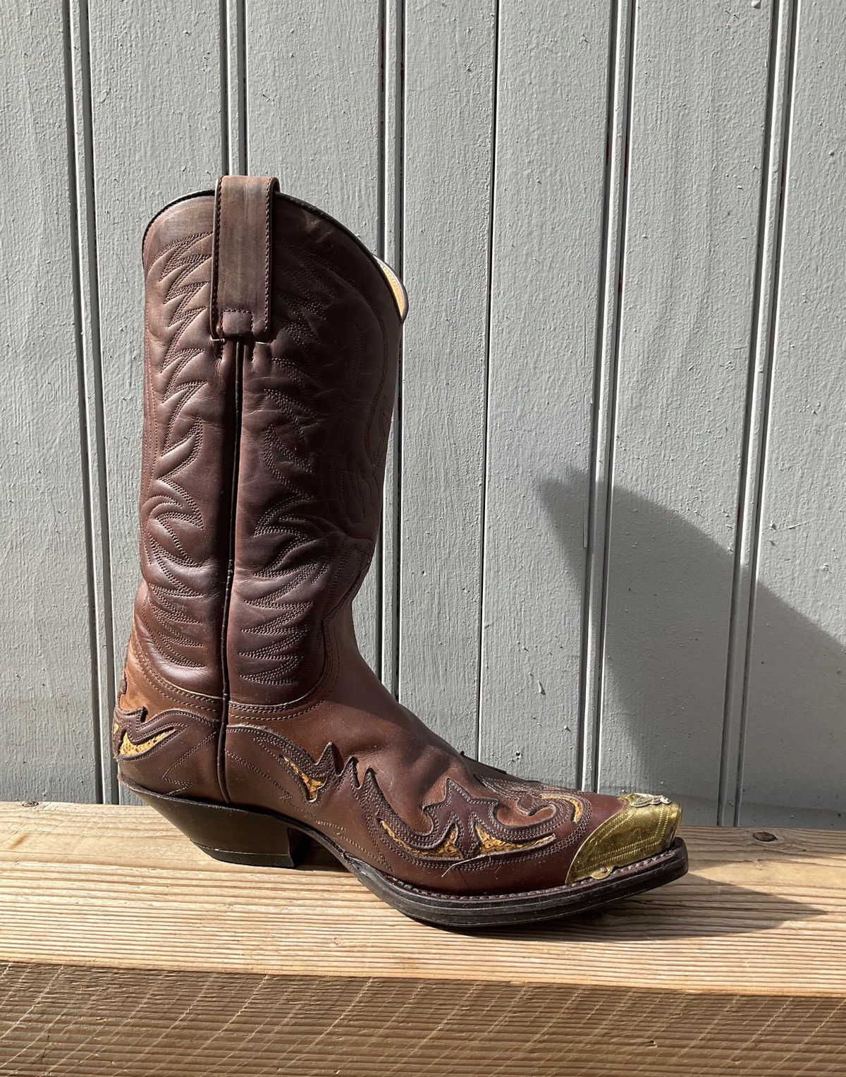 Sendra Sendra cowboy boots gold/silver metal elements Size US 8.5 / EU 41-42 - 3 Thumbnail