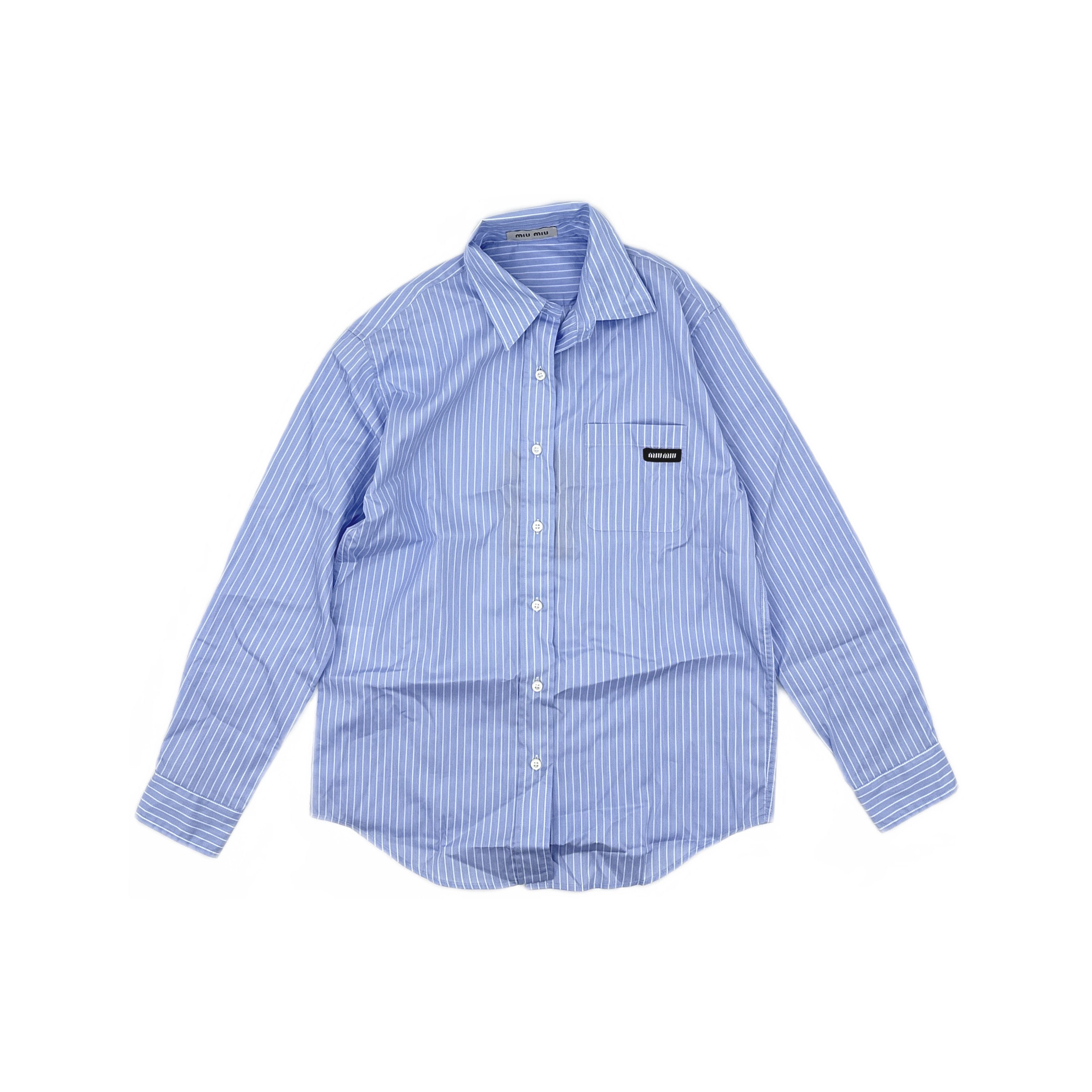 Miu Miu Miu Miu Striped Button Up Shirt Size 38 Size XS / US 0-2 / IT 36-38 - 1 Thumbnail