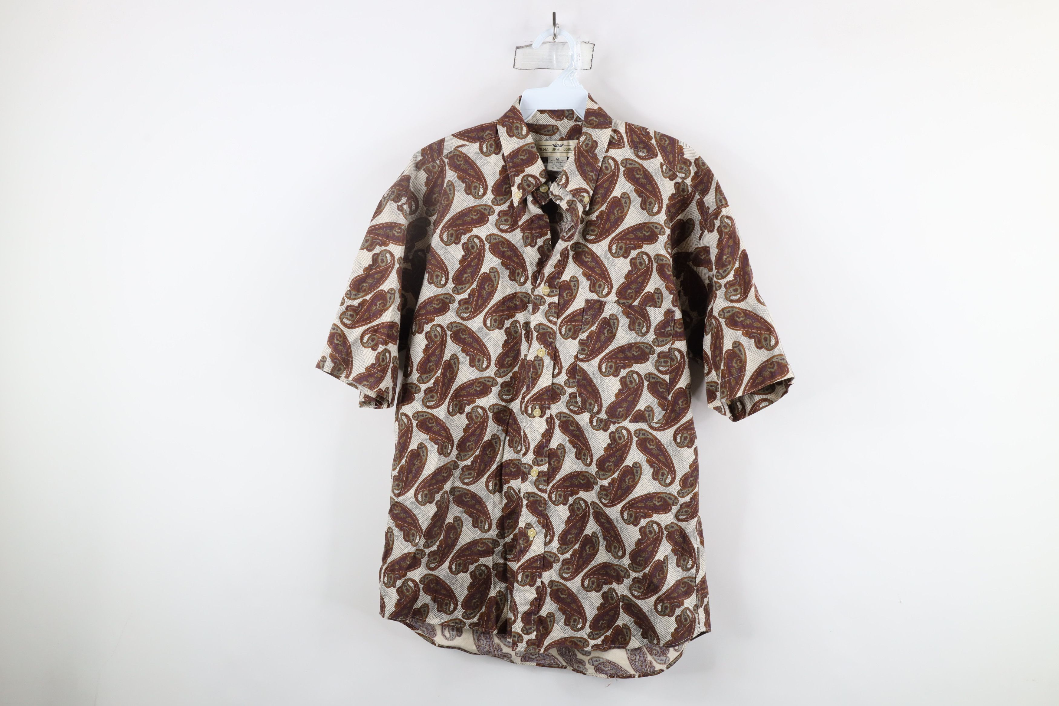 Vintage Vintage 90s Streetwear Over Print Collared Button Down Shirt Size US M / EU 48-50 / 2 - 1 Thumbnail