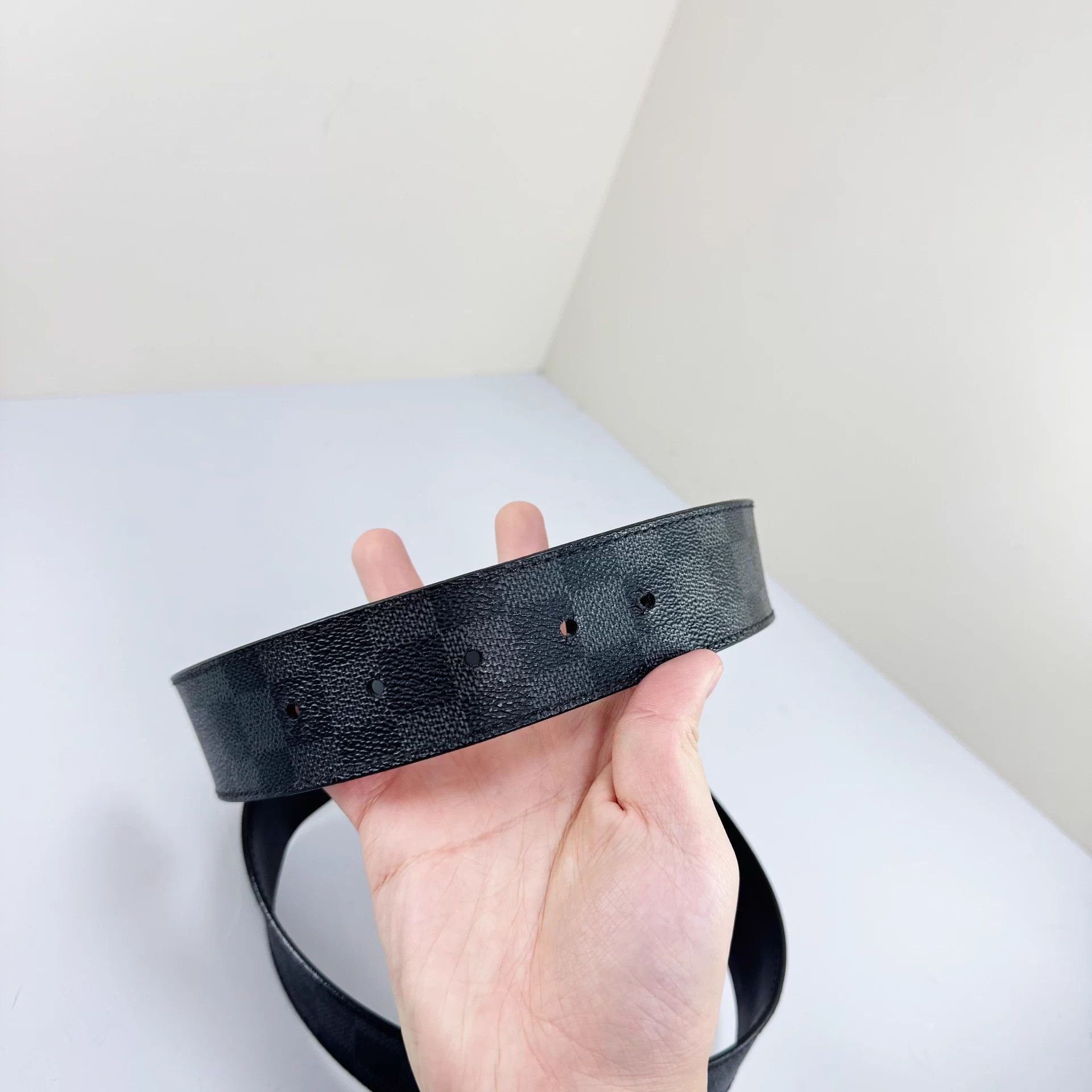 Louis Vuitton LV Black Monogram Belt 85 98 New Size ONE SIZE - 3 Thumbnail