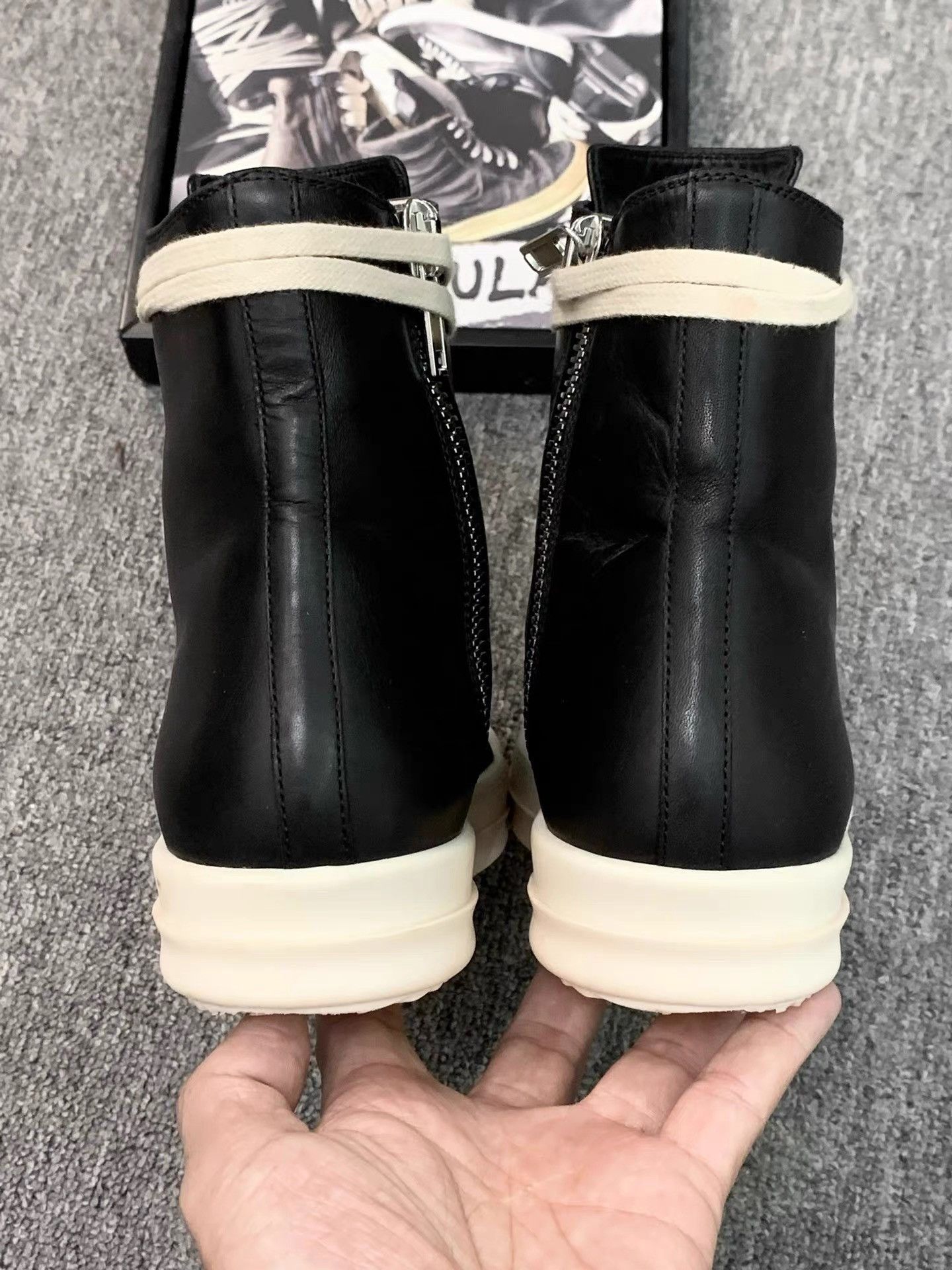 Rick Owens Rick Owens Main Line Leather High-top Sneakers K34 Size US 5 / IT 35 - 7 Thumbnail