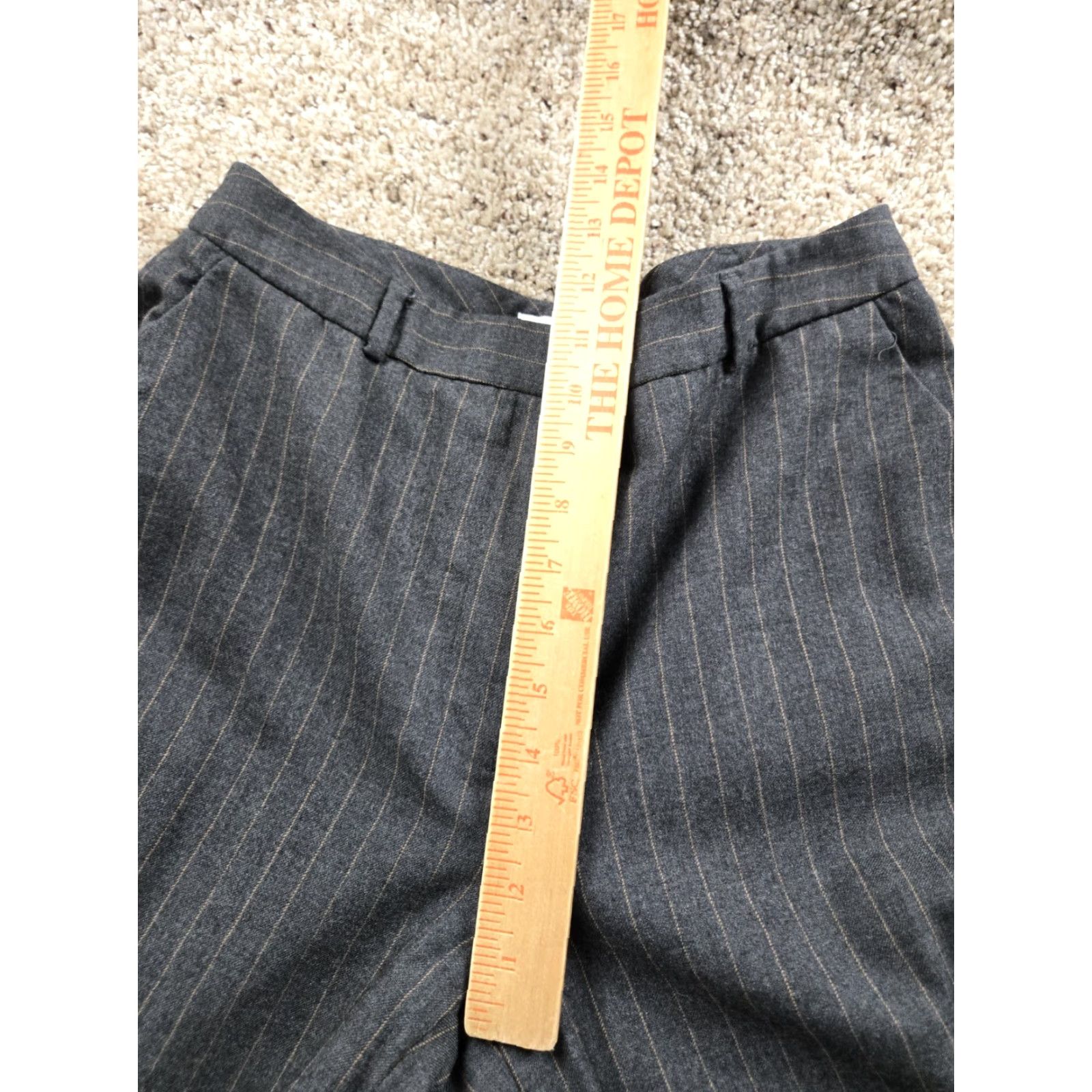 Brooks Brothers Brooks Brothers Dress Pants Womens 8 Gray Striped Wool Straight Leg Lined Size 30" / US 8 / IT 44 - 7 Thumbnail