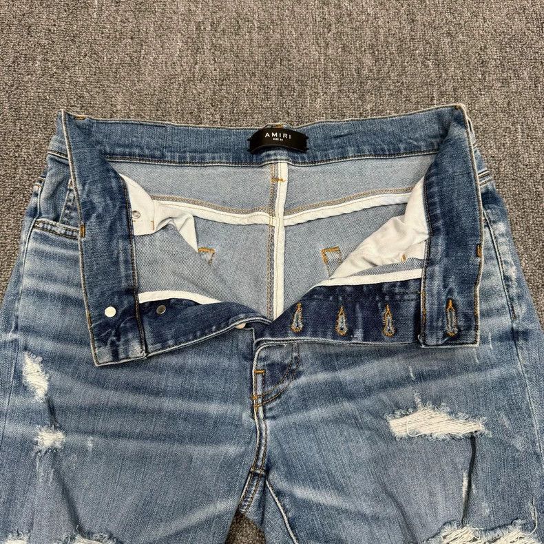 Amiri Amiri Old jeans with blue holes 2506-Nextarrow Size US 34 / EU 50 - 4 Thumbnail