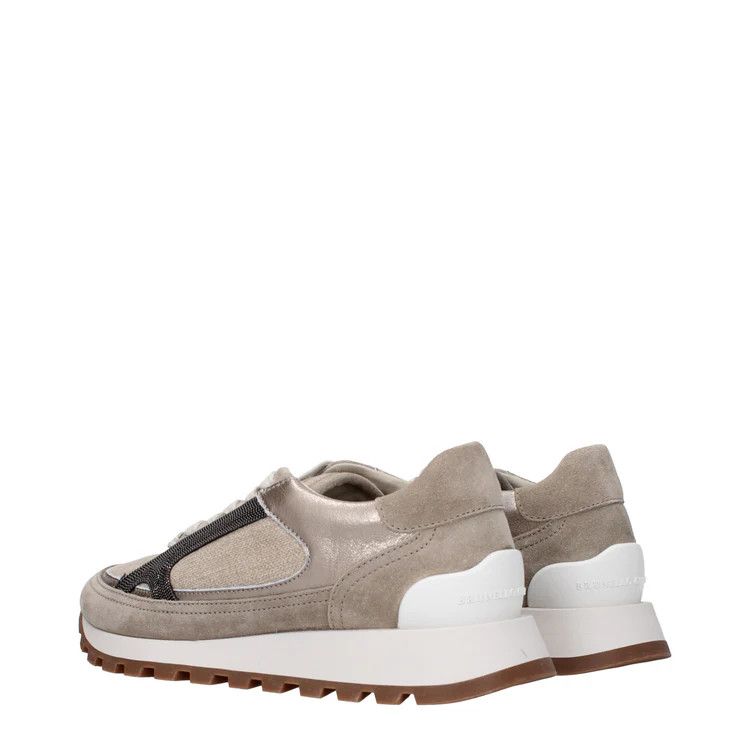 Brunello Cucinelli ob1o1e1024 Fabric Sneakers in Beige Size US 9 / IT 39 - 4 Thumbnail