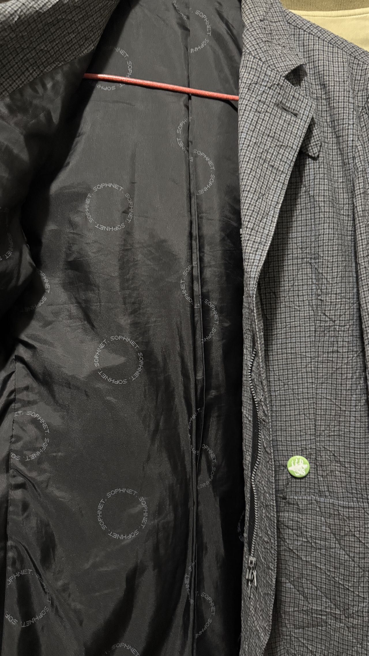 Sophnet. × uniform experiment Sophnet wool ISSEY-Wrinkled effect riri Zipper 3B Jacket L Size 38R - 9 Thumbnail