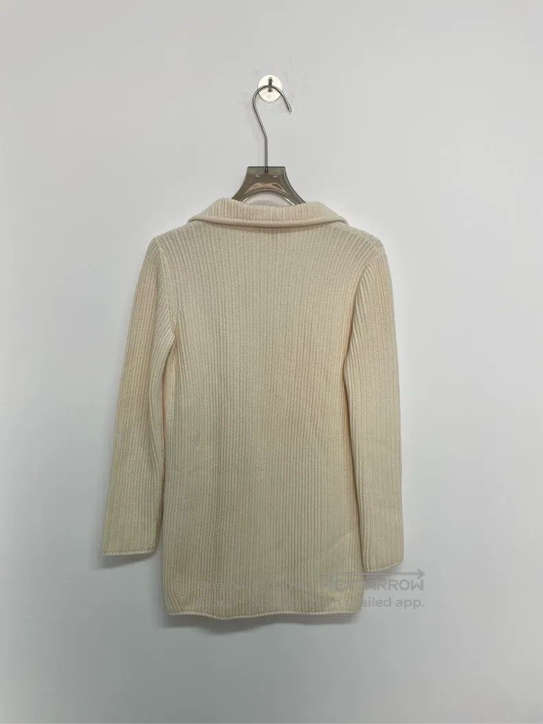 Loro Piana Loro Piana Knit Sweater Jacket White Size XS / US 0-2 / IT 36-38 - 5 Thumbnail