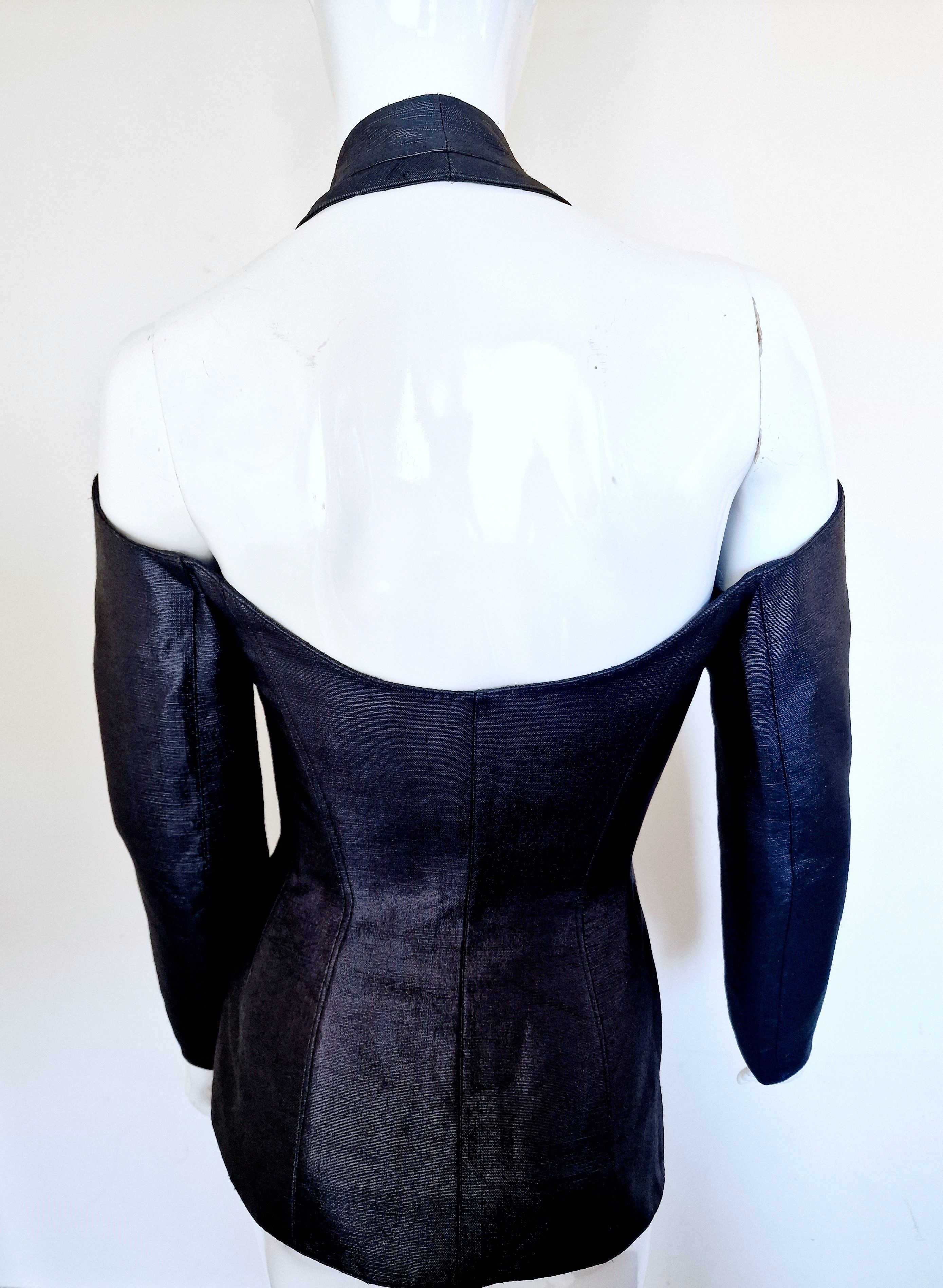 Thierry Mugler Thierry Mugler Couture S/S 2001 Off-Shoulder Blazer Jacket Size M / US 6-8 / IT 42-44 - 11 Thumbnail