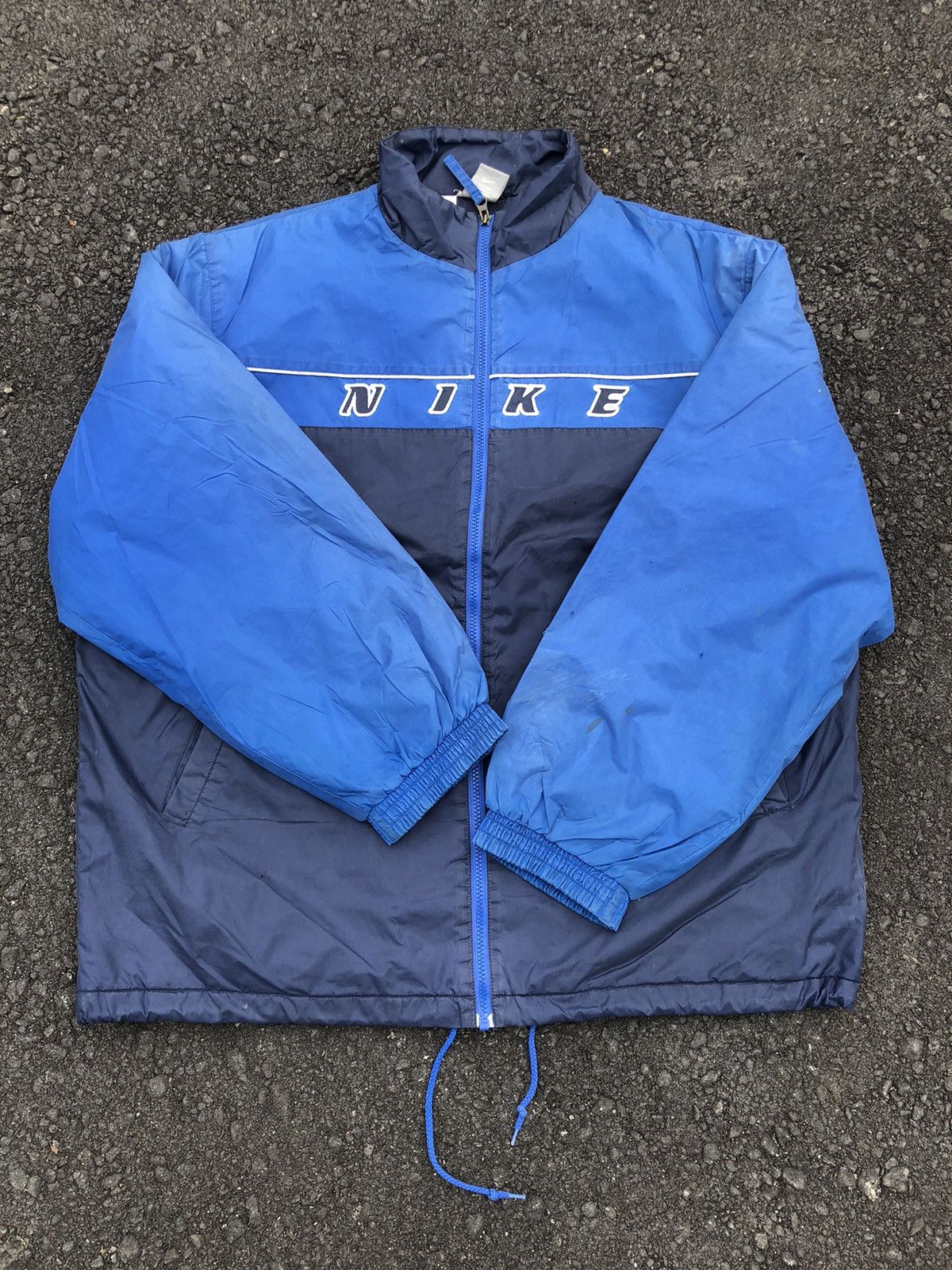 Japanese Brand Vintage Nike Colour Block Lining Logo Embroidery Jacket Size US XXL / EU 58 / 5 - 5 Thumbnail