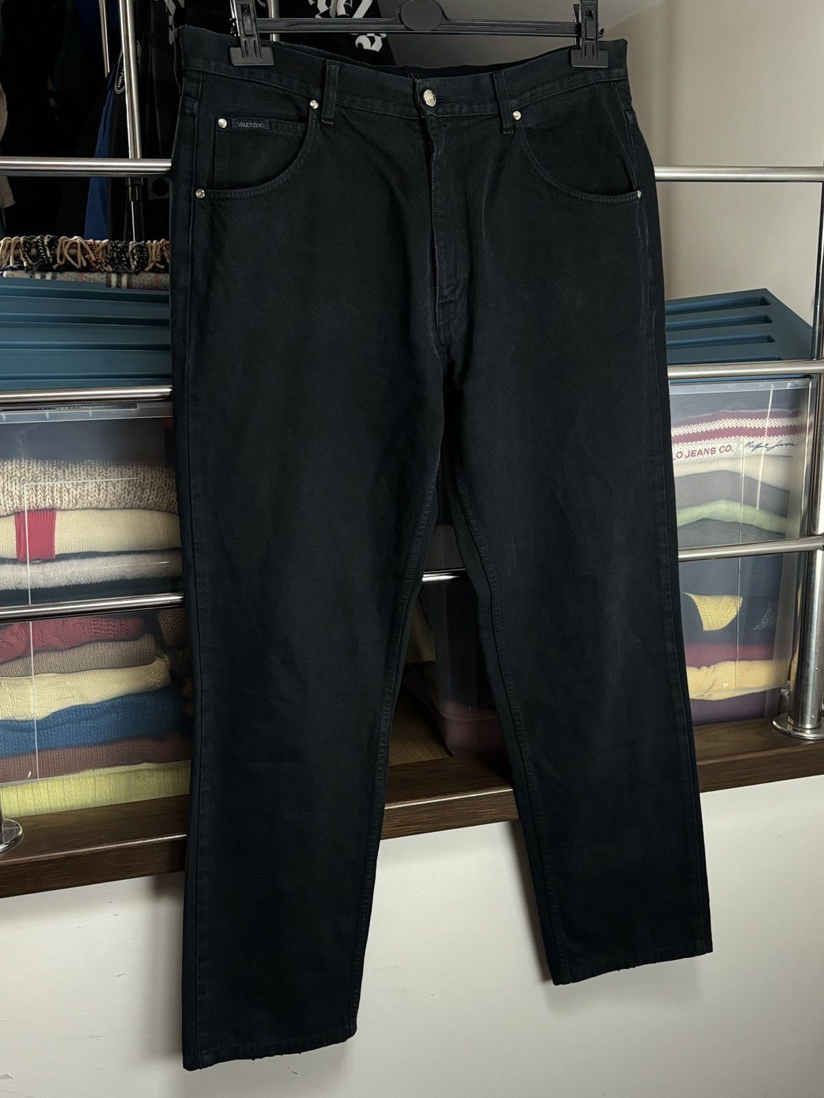 Valentino Valentino Jeans Straight Black Vintage Pants Size US 38 / EU 54 - 2 Thumbnail