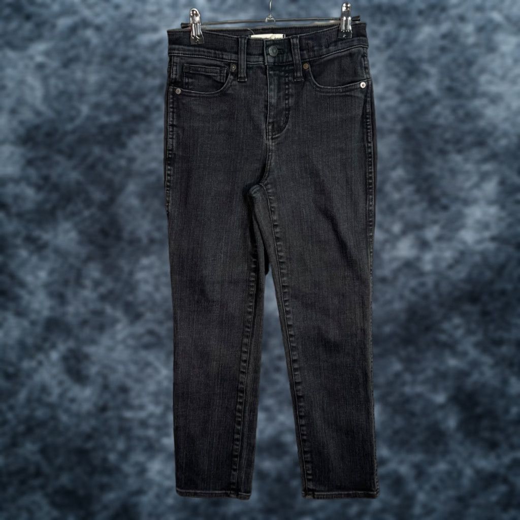 Madewell Madewell Womens Stovepipe Jeans Size 25 P Black Denim Cotton Blend Size 42" / US 20 - 1 Thumbnail